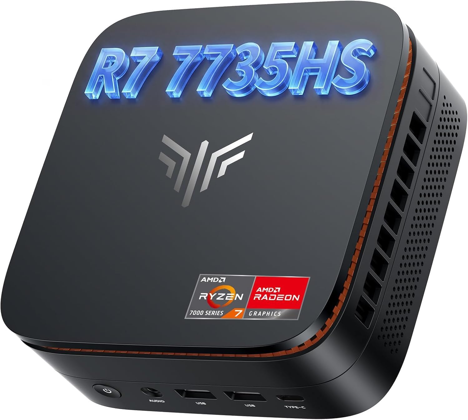 Detalle de NiPoGi Hyper H1 Mini PC W-11 PRO mit AMD Ryzen 7 6800H – 32GB LPDDR5, 512GB NVMe, 4K Triple Display