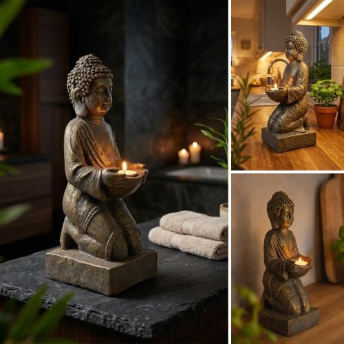 Thumbnail 2 de INtrenDU Figura de Buda con portavelas de 39 cm — Bronce