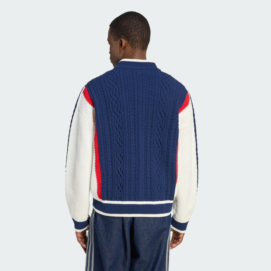 Detalle 2 de Chaqueta deportiva de punto Retro Remix de Adidas – color Azul
