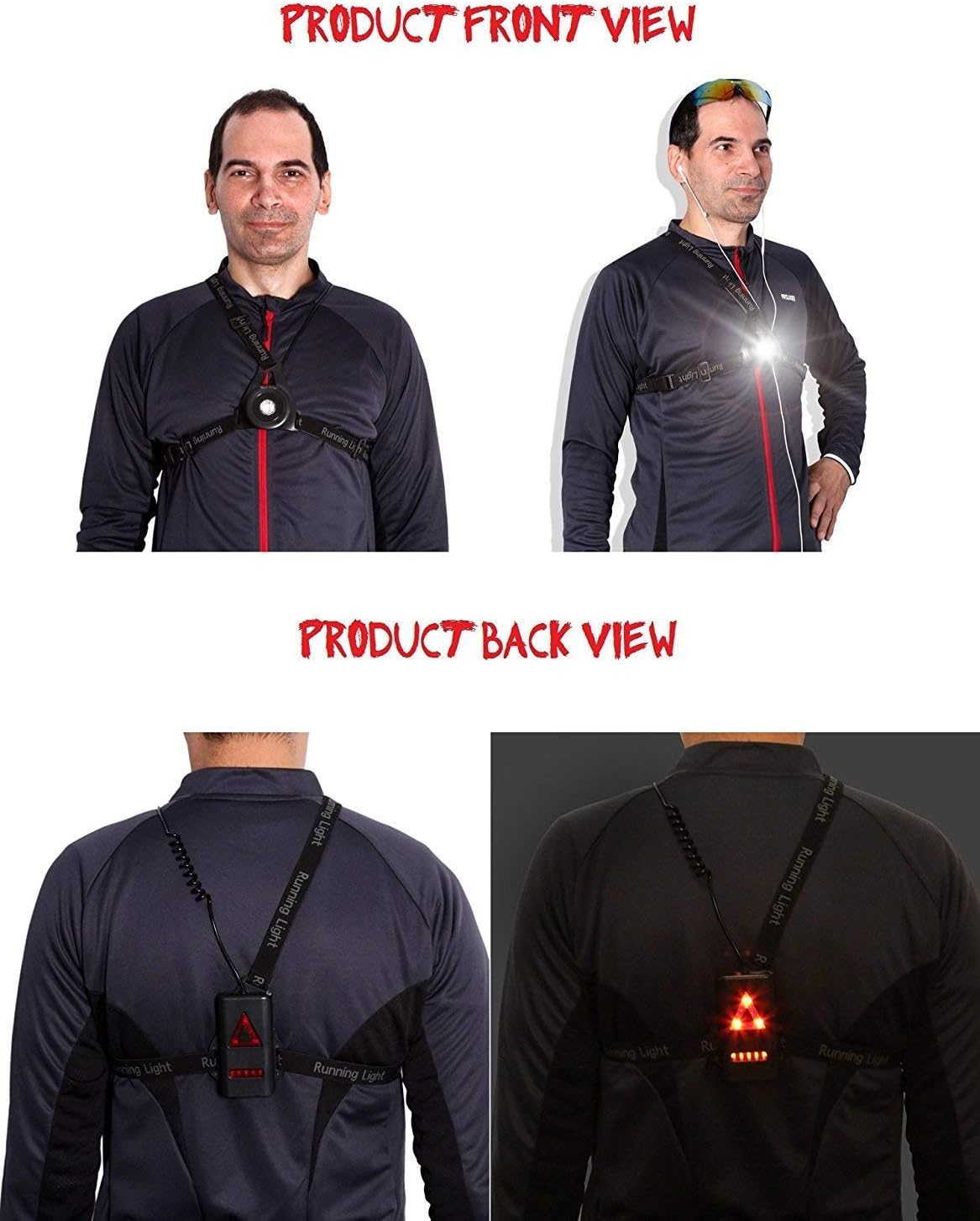 Detalle de Running Light Lamp USB Rechargeable LED Body Torch