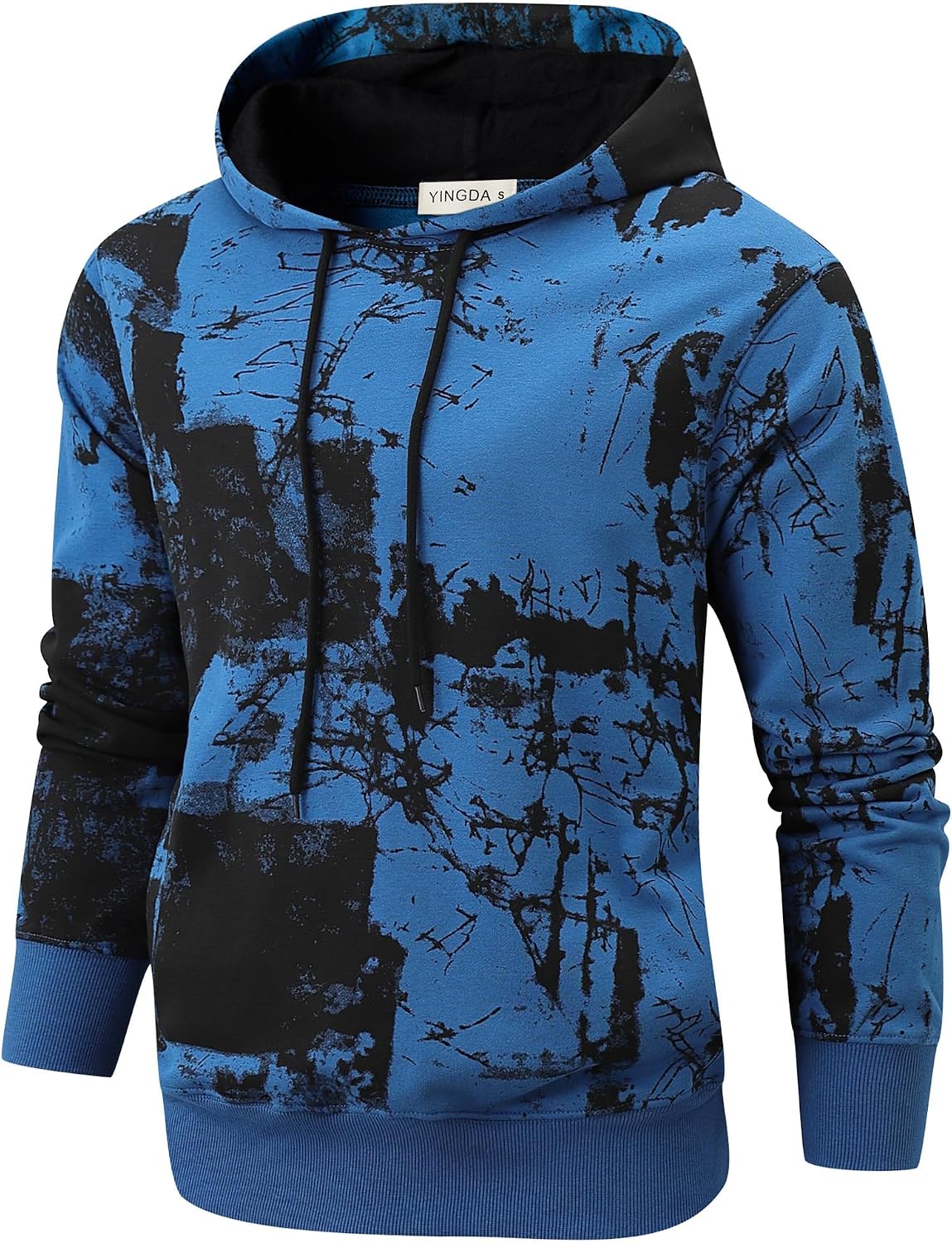 Detalle de YINGDA Herren Hoodie mit Langärmel und versteckter Tasche – Sport-Sweater für Alltag & Reisen