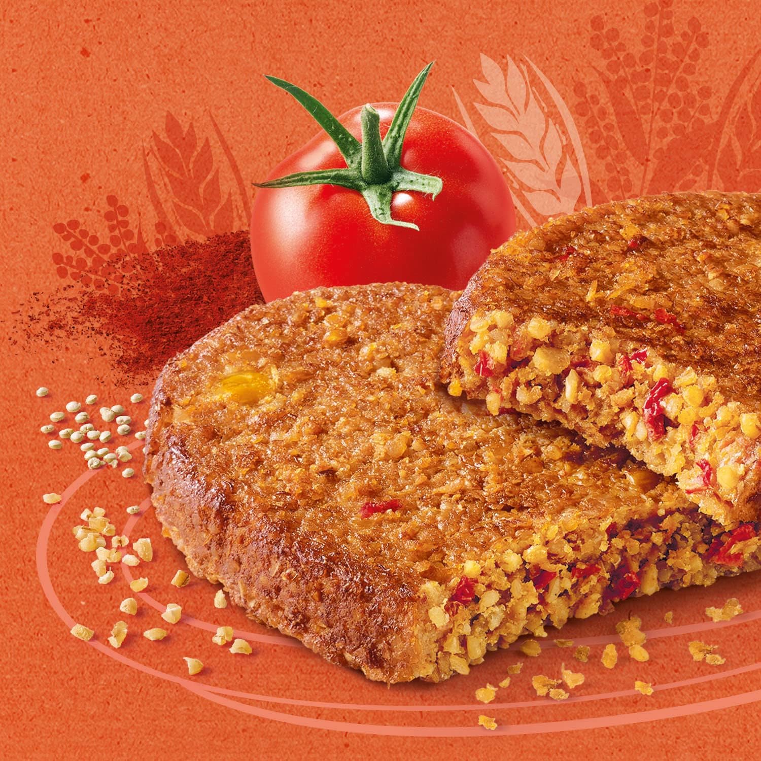 Detalle de CÉRÉAL BIO Galettes Boulgour & Quinoa à la Tomate Bio – Lot de 12, vegan et rapide