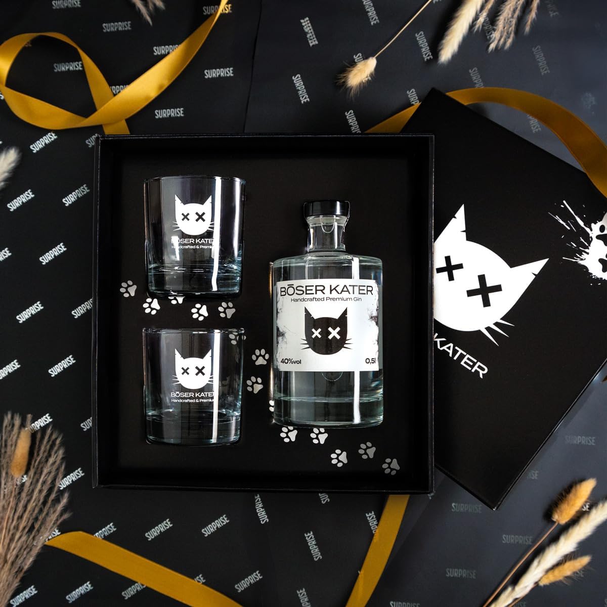 Detalle 2 de BĂSER KATER Premium Gin Geschenkset 0,5 l đž