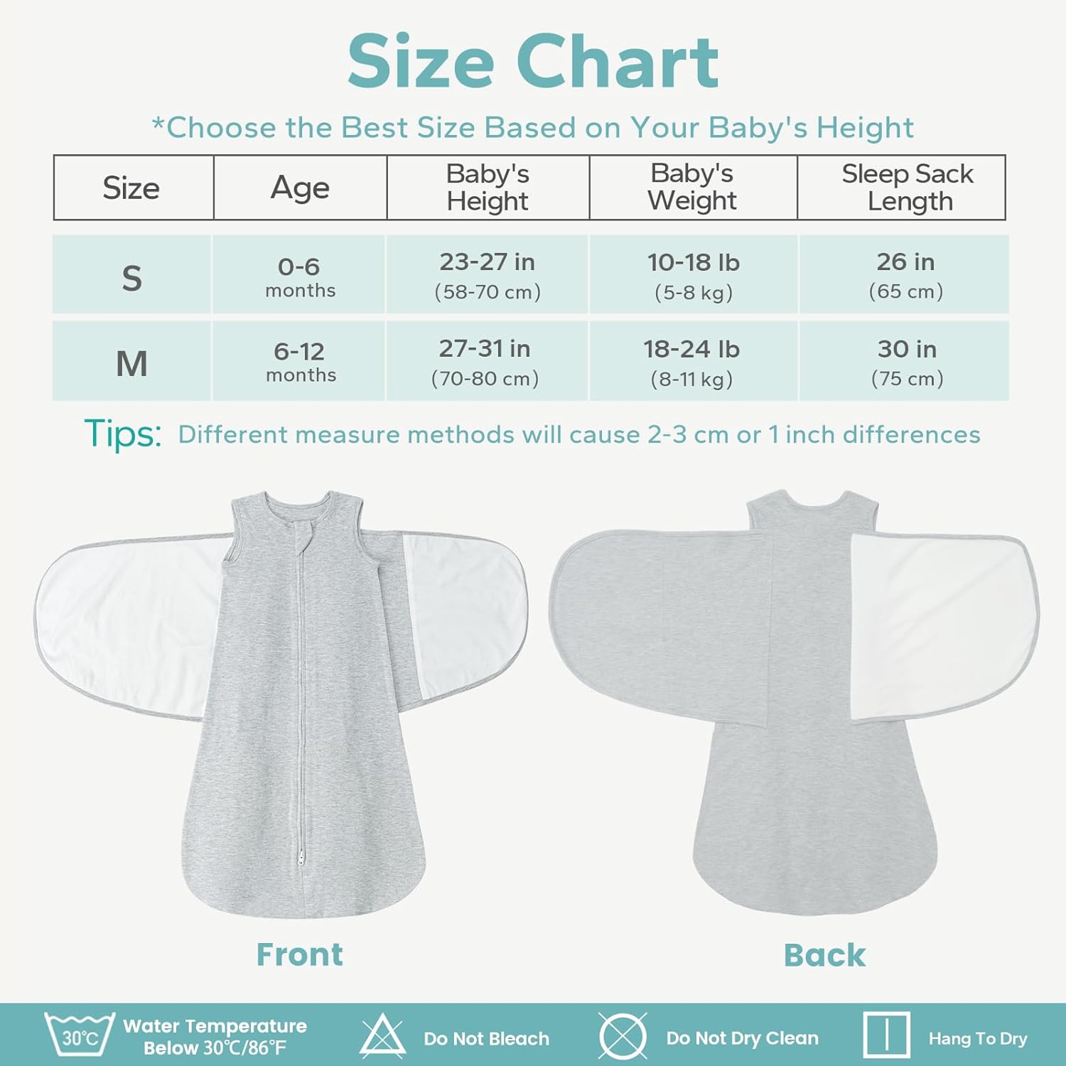 Thumbnail 1 de LILBESTIE Baby Sleeping Swaddle Bag 1.0 Tog 3-in-1 Adjustble Silent Hook – 0-12 Months