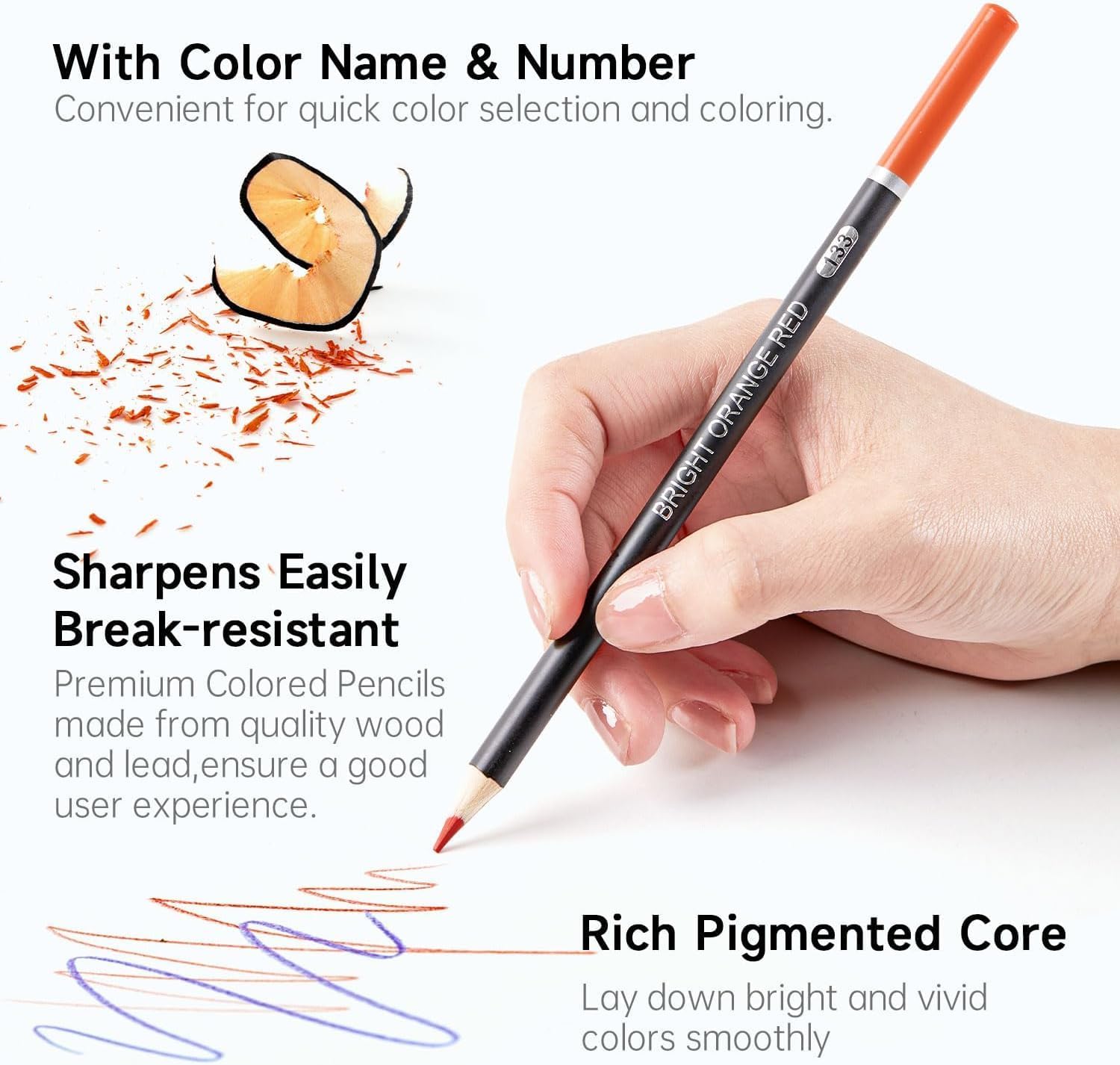 Thumbnail 2 de Shuttle Art 138 Colours Professional Soft Core Colouring Pencils Set (with colouring book, sketch pad & metal case)