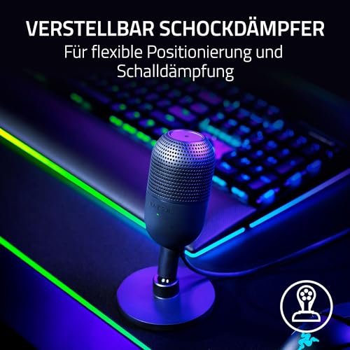 Detalle de Razer Seiren V3 Mini – Ultrakompaktes USB-Mikrofon für klare Sprache