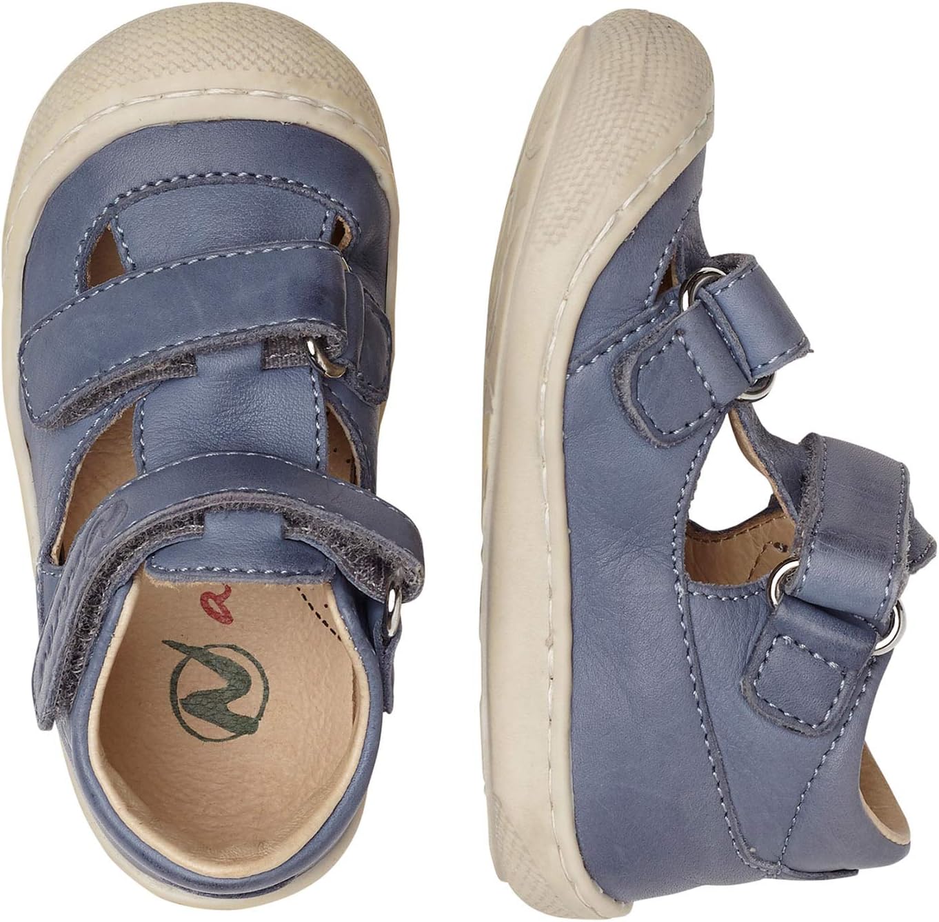 Detalle de Naturino Sandali semi chiusi in pelle: chiusura Velcro e suola in gomma per comfort quotidiano
