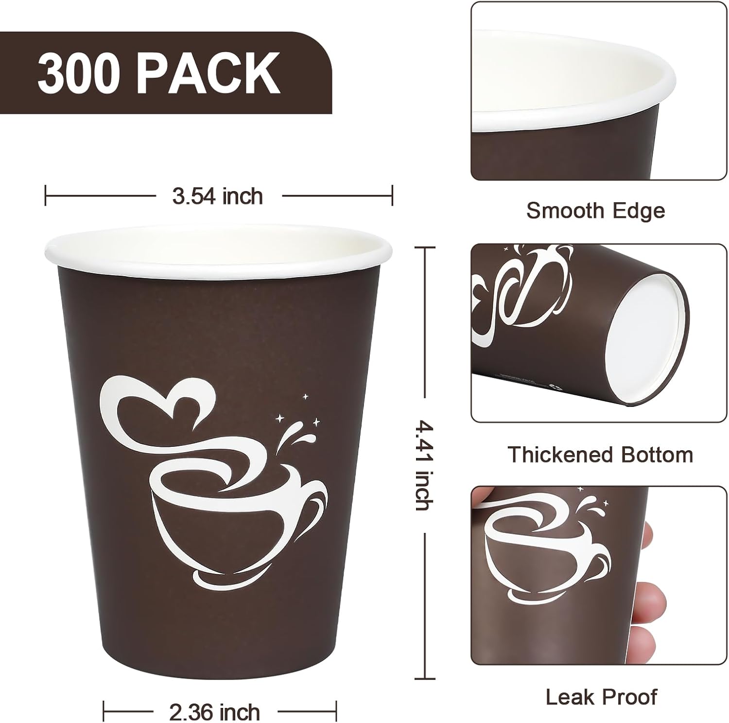 Thumbnail 1 de Clawsoff 12 oz Paper Coffee Cups 300 count