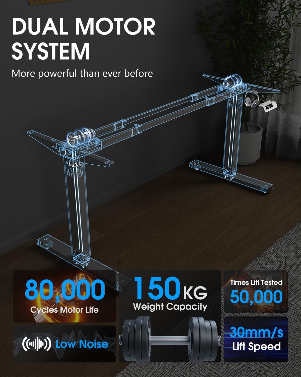 Thumbnail 2 de VOSATRON höhenverstellbarer Schreibtisch Gestell 150 kg