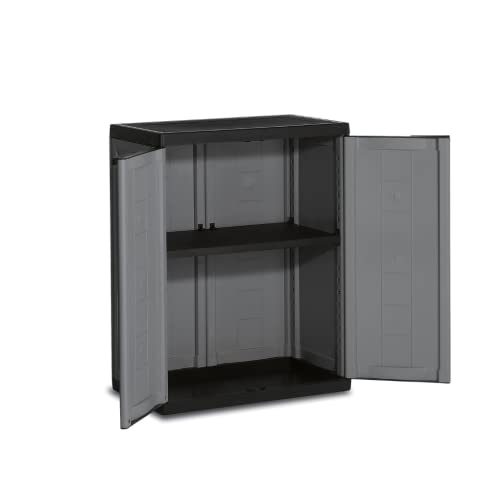 Detalle de Keter Armadio Jolly Basso: 1 Ripiano Regolabile, Grigio/Nero, 68x39x85H cm