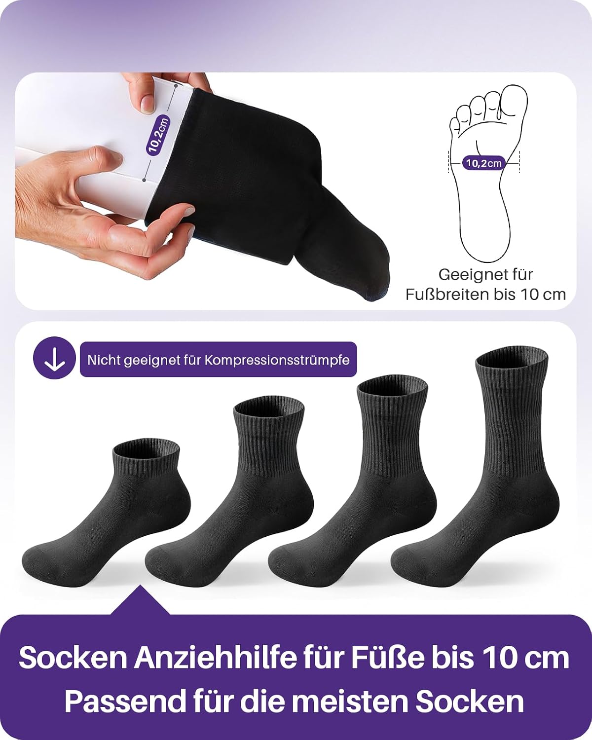 Detalle 2 de Kekoy Strumpfanziehhilfe 96 cm