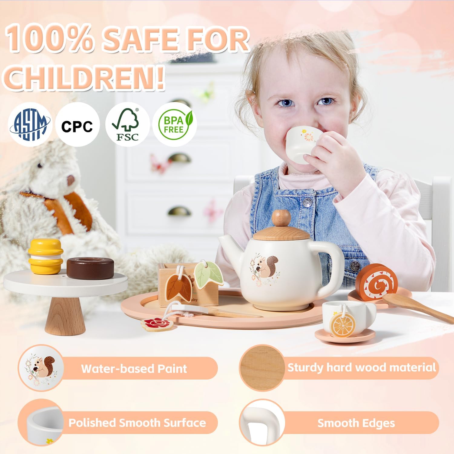 Thumbnail 4 de OMYBaby Wooden Tea Set