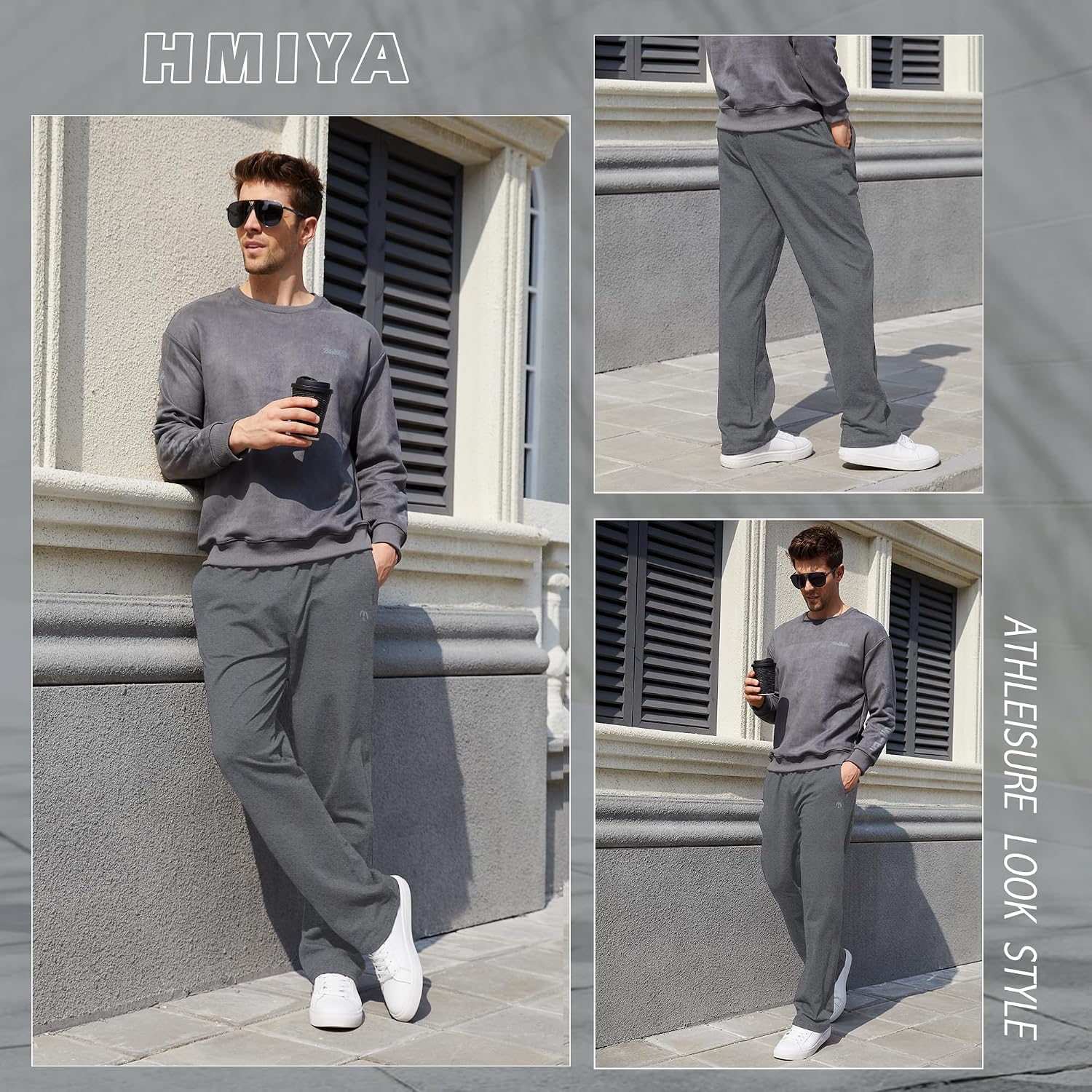Thumbnail 4 de HMIYA Herren Jogginghose aus Baumwolle mit Elasthan – Sweathose mit Taschen, atmungsaktiv