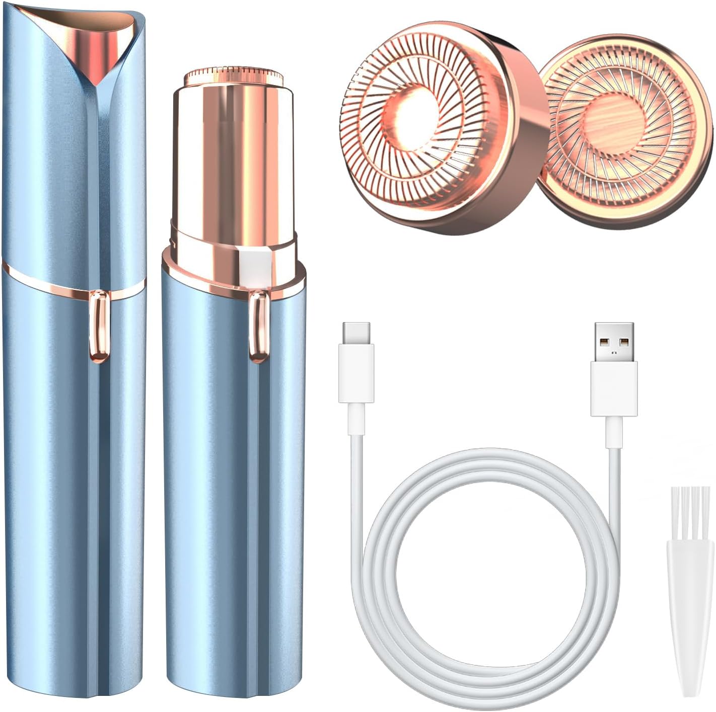 Detalle de Vexloria Facial Hair Remover Rechargeable 1️⃣🪒