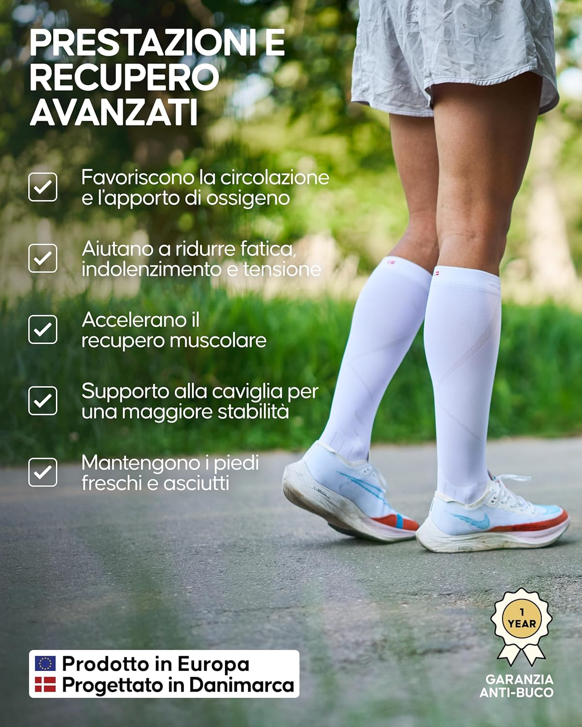 Thumbnail 2 de DANISH ENDURANCE Calze Compressione Graduata 26-32 mmHg – Uomo/Donna, traspiranti, per recupero e allenamento