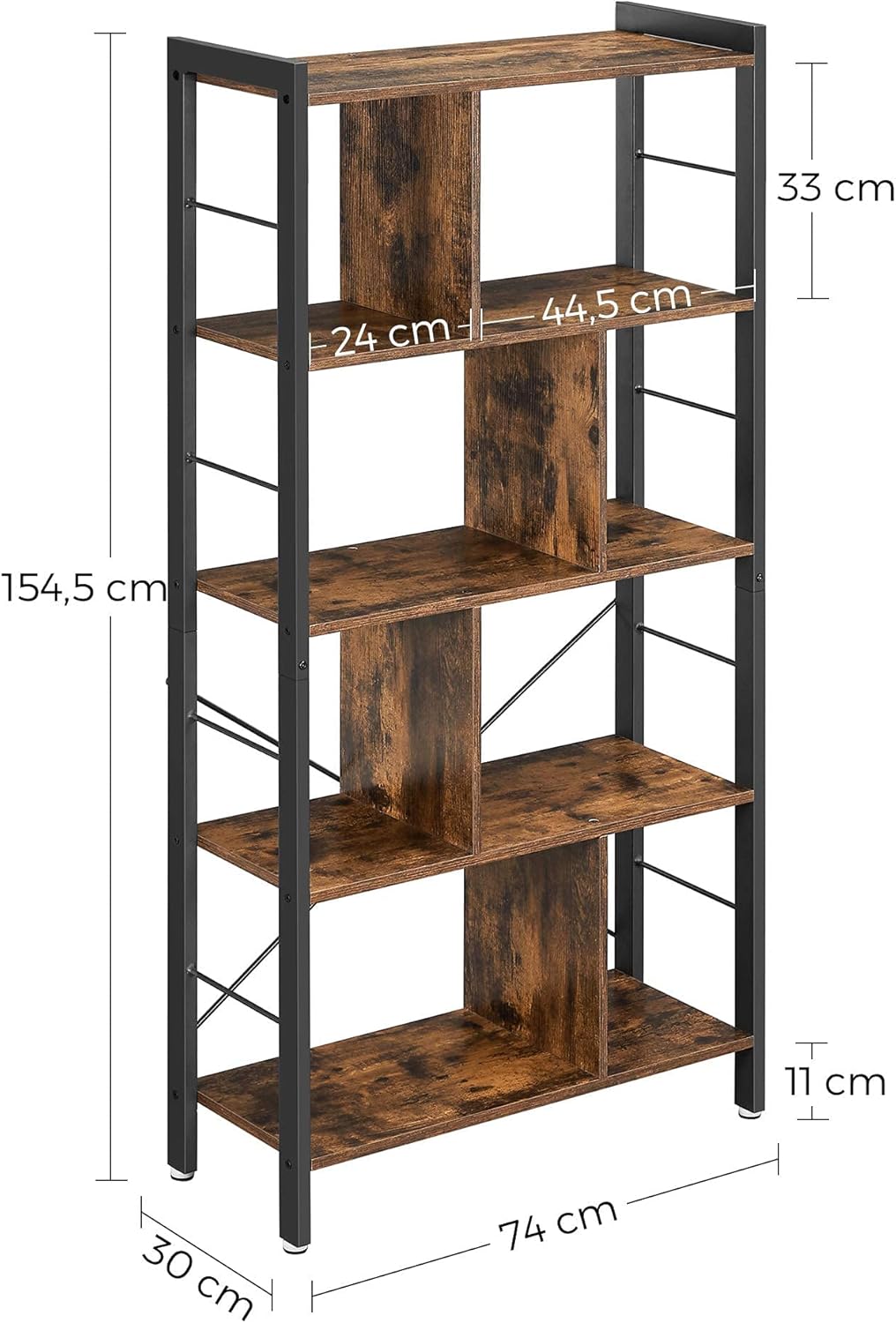 Thumbnail 2 de VASAGLE Libreria a 5 ripiani 20 kg