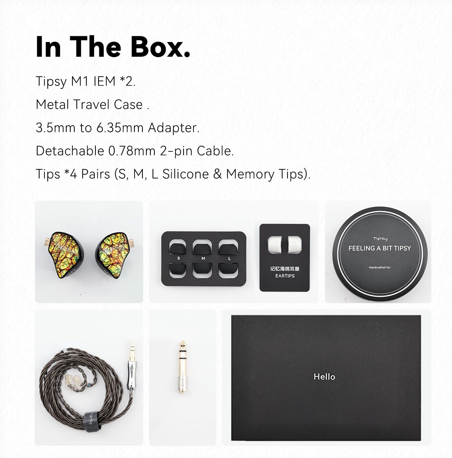 Detalle de Tipsy M1 IEM: Bamboo Fibre Diaphragm In-Ear Monitor