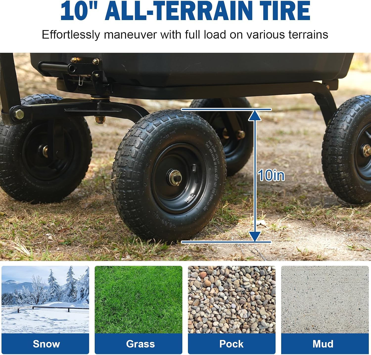 Detalle 1 de BILT HARD Garden Dump Cart 5 Cu. Ft.