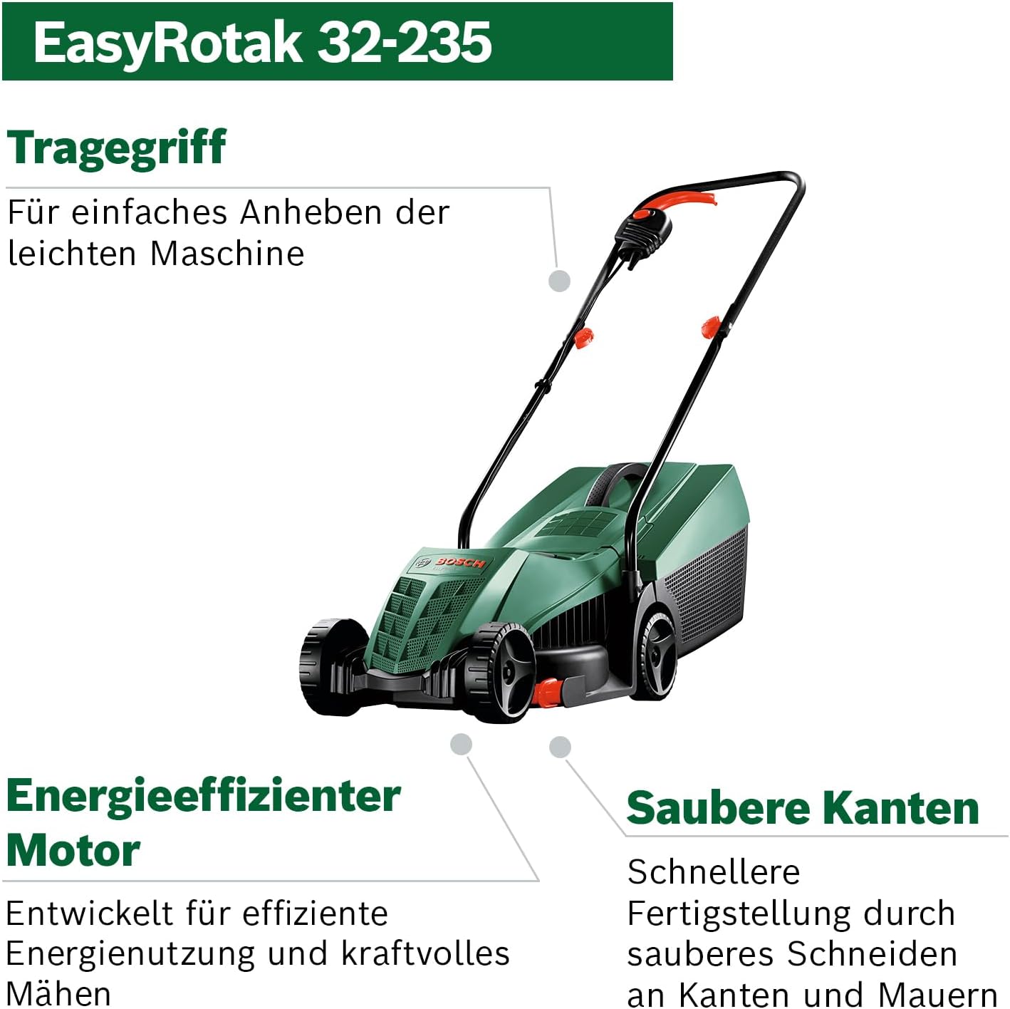 Thumbnail 1 de Bosch EasyRotak 32-235 kabelgebundener Rasenmäher mit 32 cm Schnittbreite