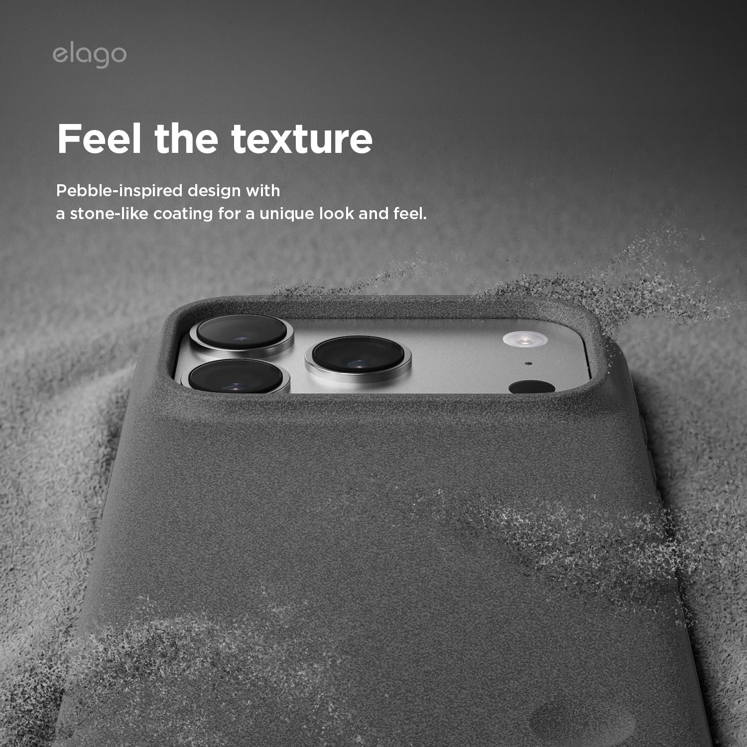 Detalle de elago Magnetic Pebble Case for iPhone 18 Pro Max & 17 Pro Max, MagSafe, Dark Grey
