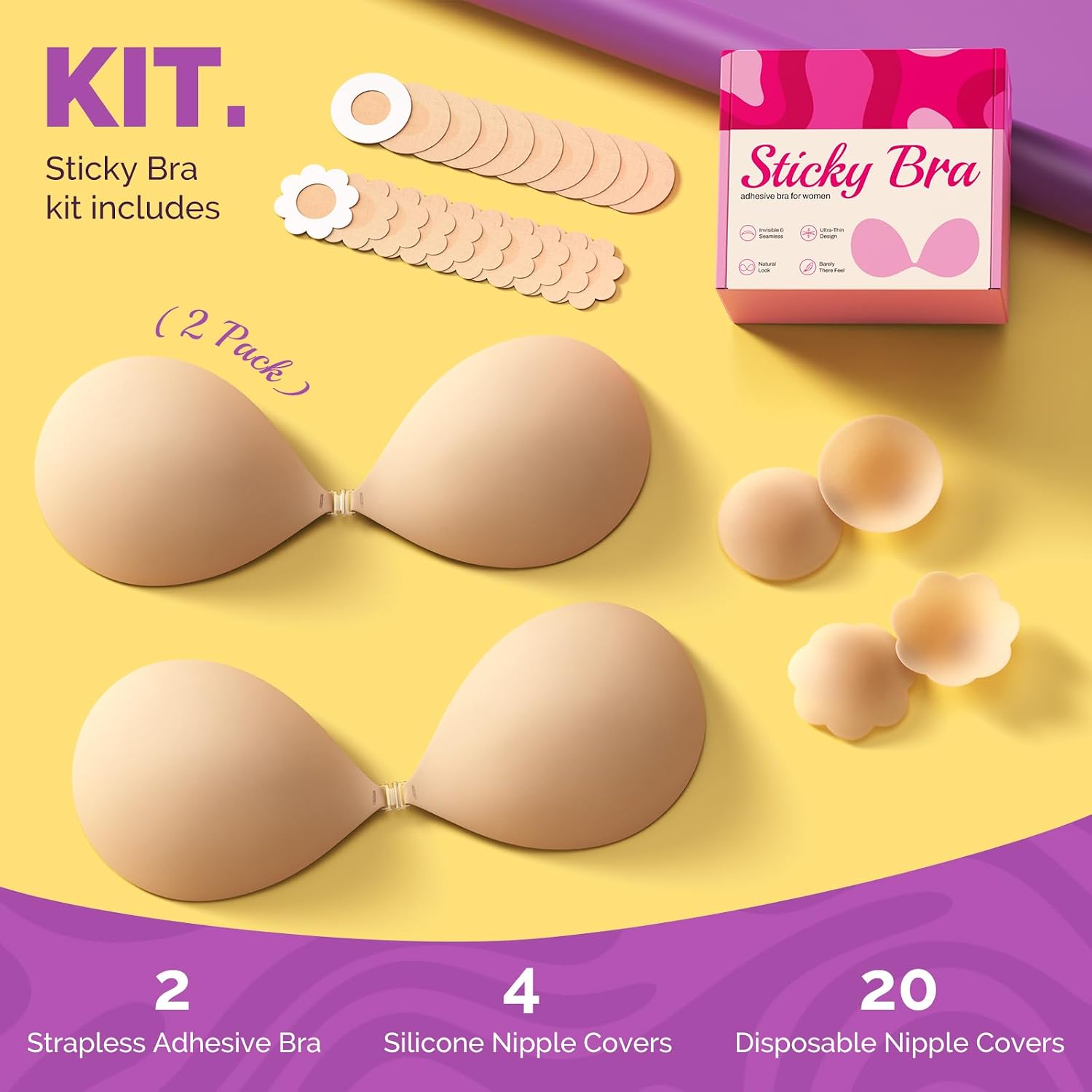 Detalle 1 de VogaChic Adhesive Bra 2-Pack