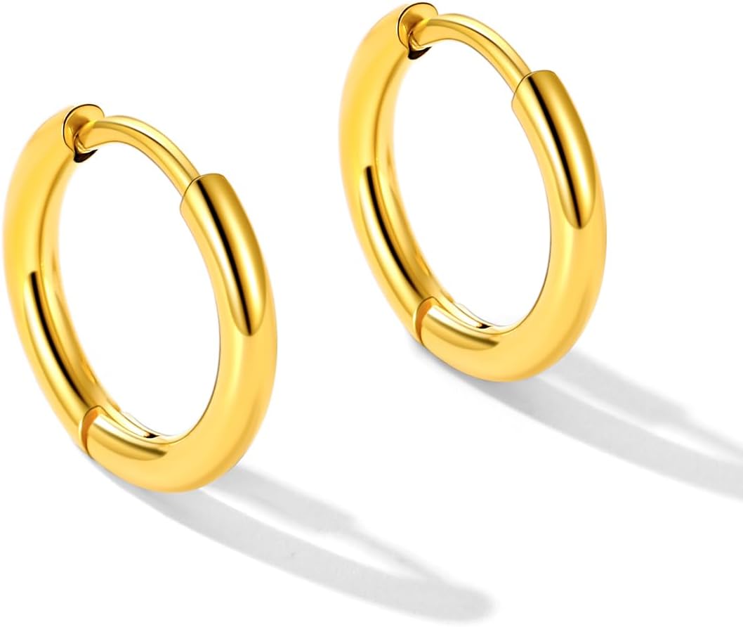 Thumbnail 6 de U7 Paire Huggie Boucles d'oreilles Femme acier inoxydable 12 mm