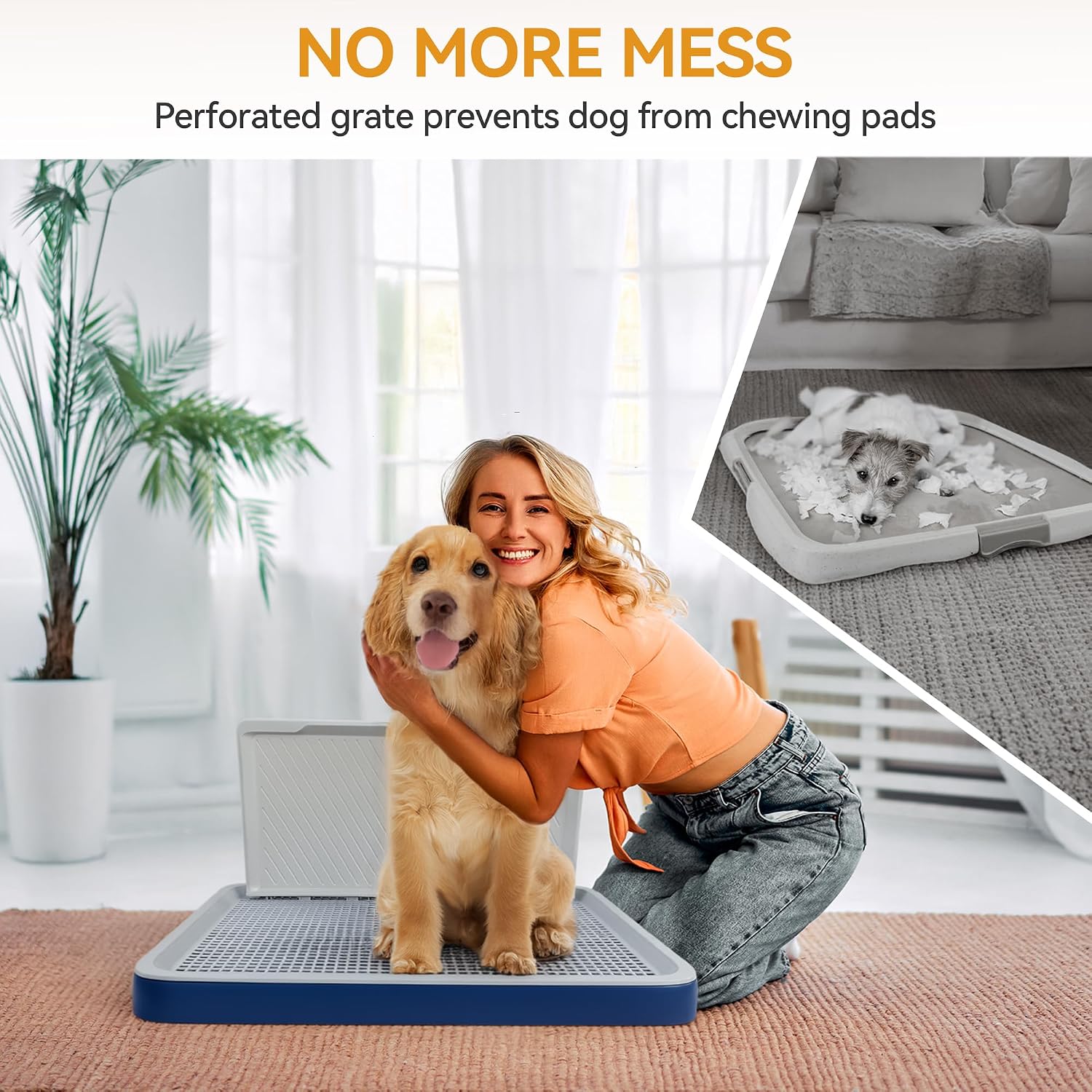 Thumbnail 6 de Pawise Dog Potty Training Toilet with Wall Column & Removable Post (Mesh Pad Tray)