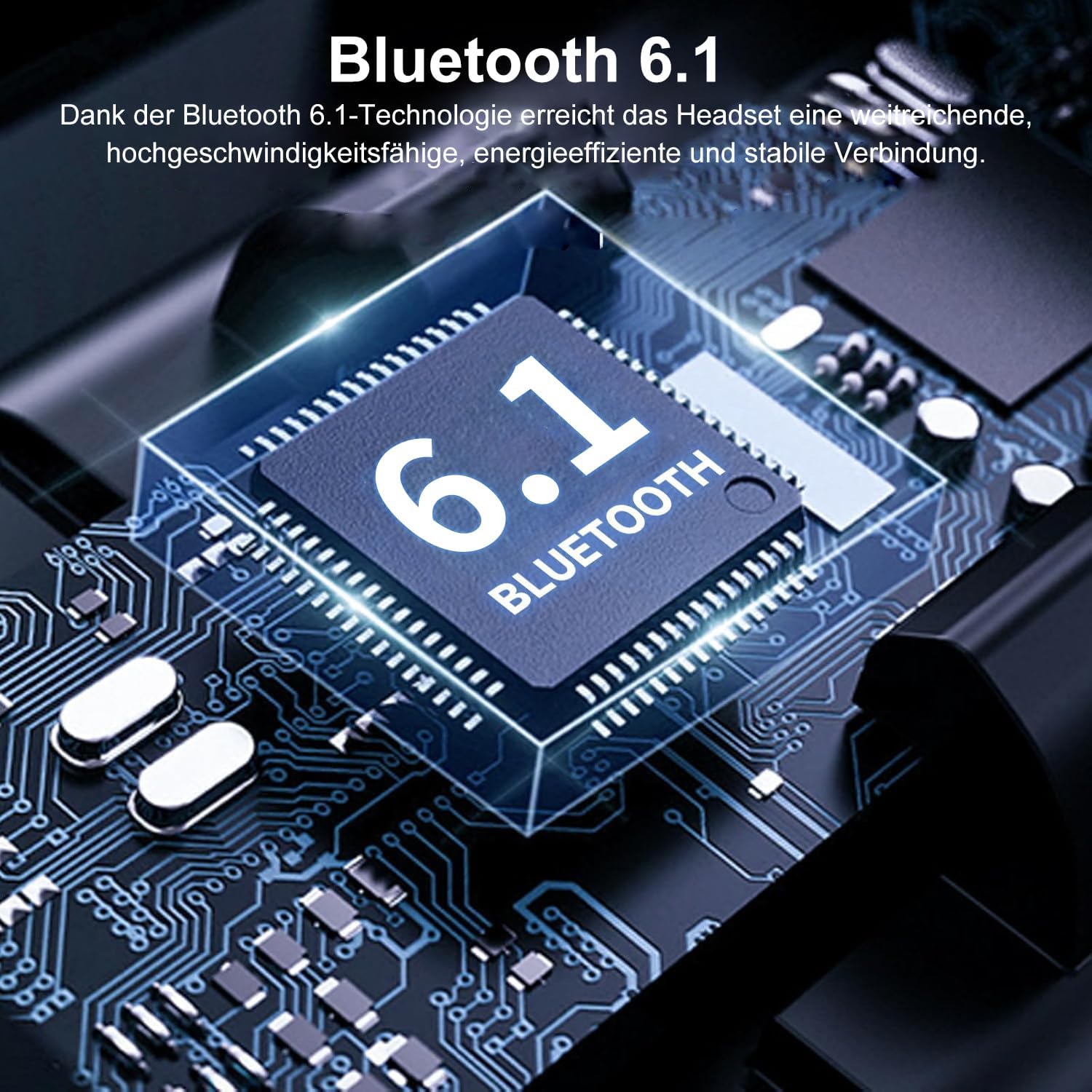 Detalle de Boytond Headset Bluetooth 6.1 Kopfhörer, 12 Std Spielzeit