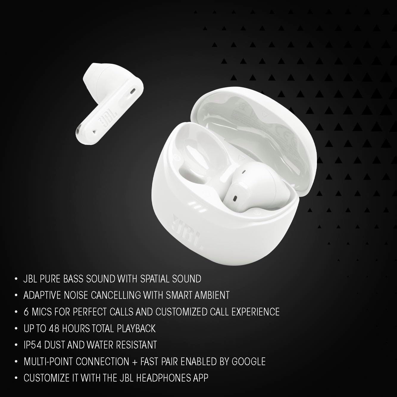 Detalle de JBL True Wireless Earbuds White