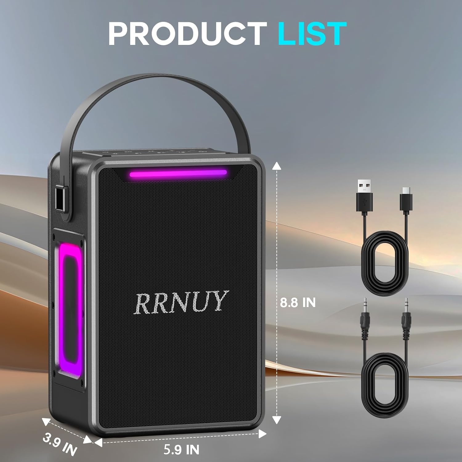 Thumbnail 6 de RRNUY 60W portable Bluetooth speaker with deep bass