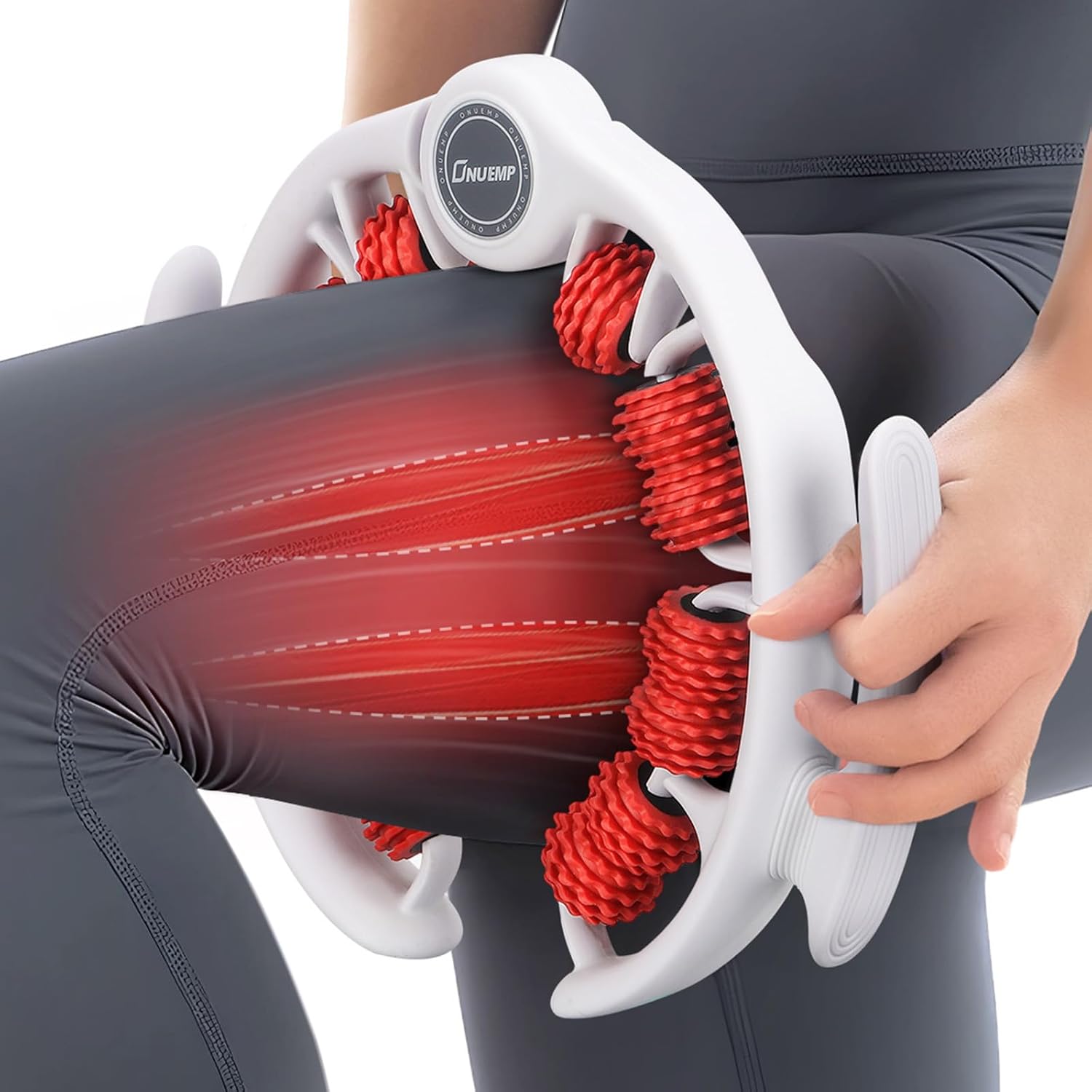 Detalle de Leg Cellulite Massage Roller 2 In1 Deep Anti-Cellulite Roller with 14 360° Rollers for Thighs & Calves