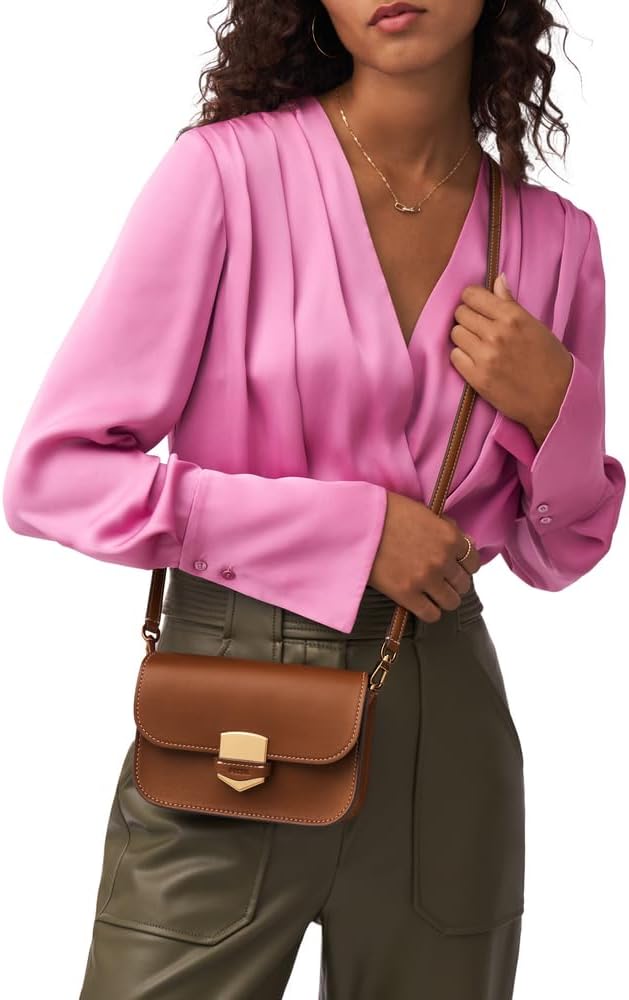 Detalle 2 de Fossil Women’s Lennox Crossbody L: borsa a tracolla piccola in pelle liscia