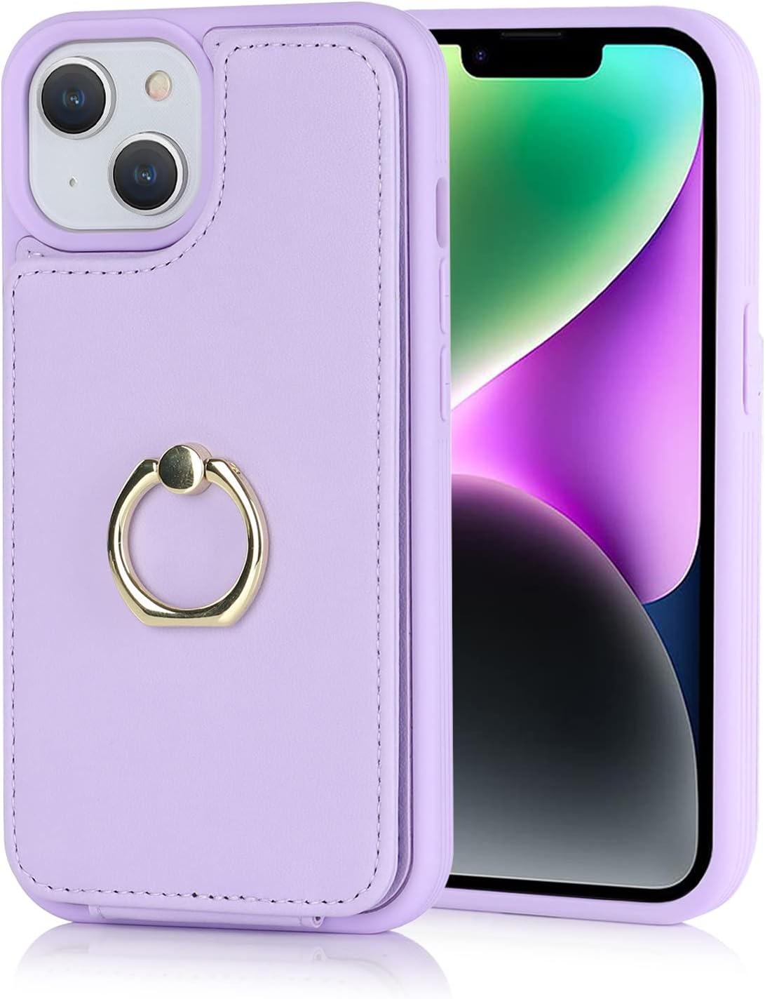 Detalle de Lipvina iPhone 11 Pro Wallet Case with 4 Card Slots and Ring Stand