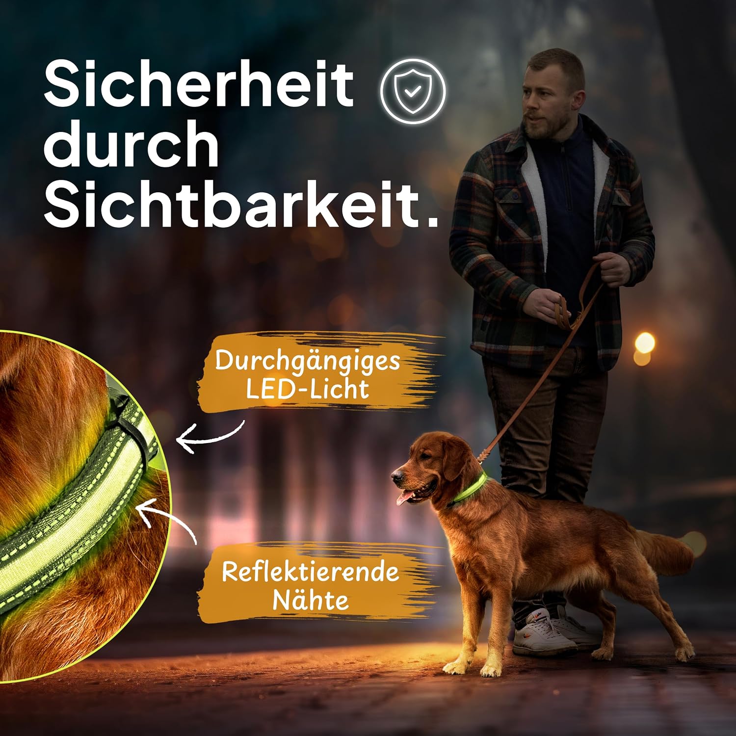 Thumbnail 1 de Tierhood Leuchthalsband Größe L
