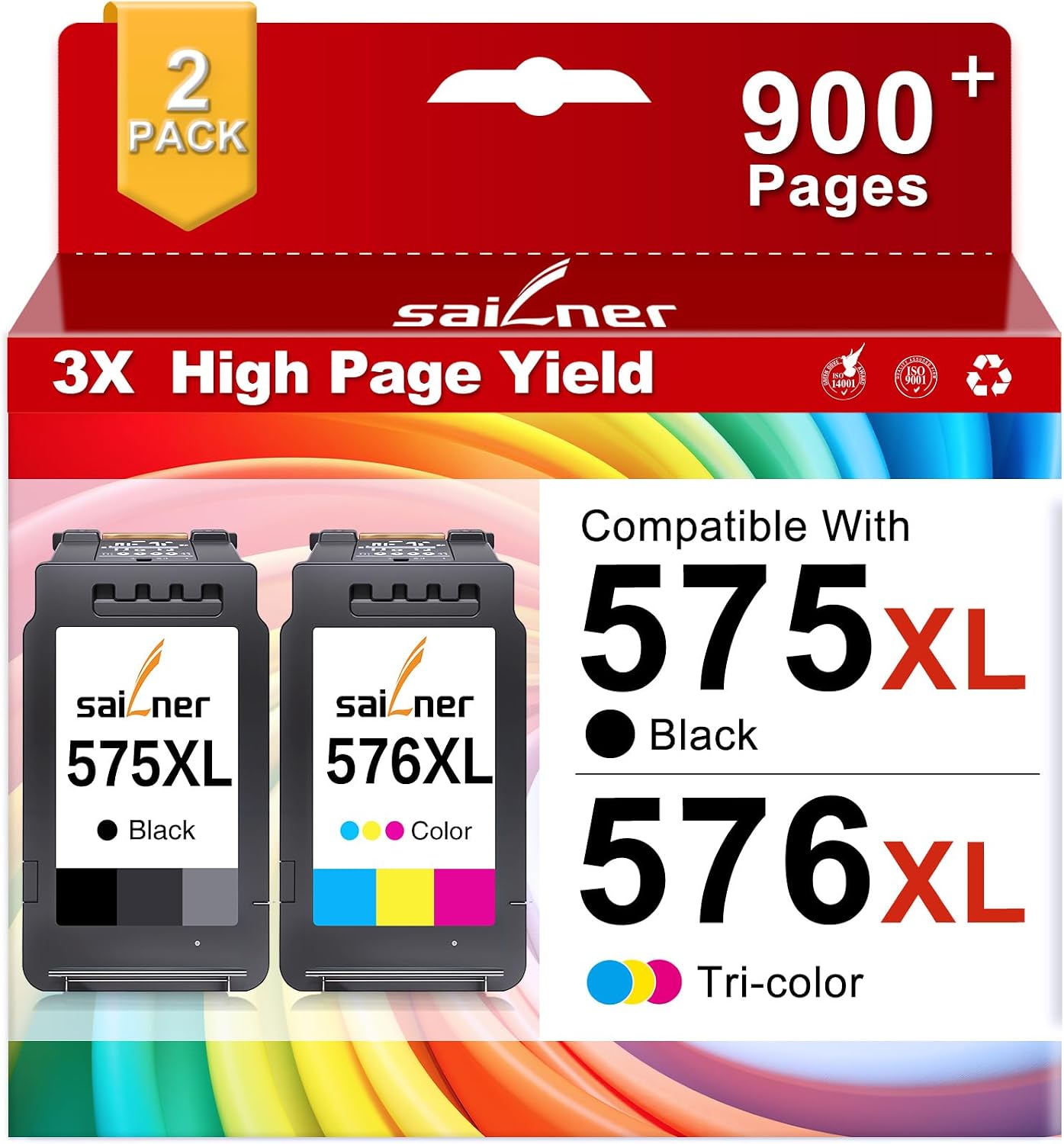 Detalle de Canon PG-575XL CL-576XL ink, 2 pack