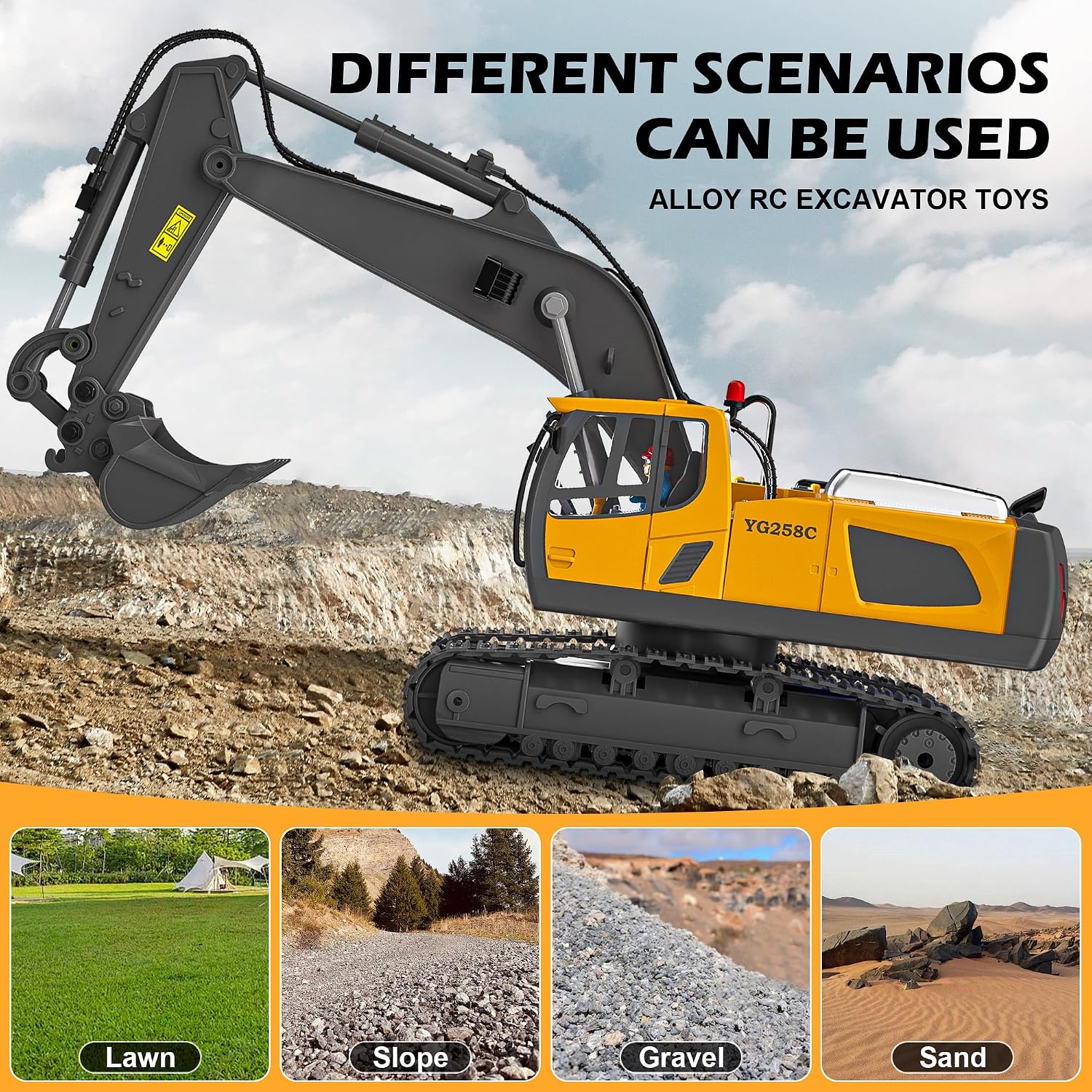 Detalle de ADTHLIER RC Excavator Toy 11-Channel