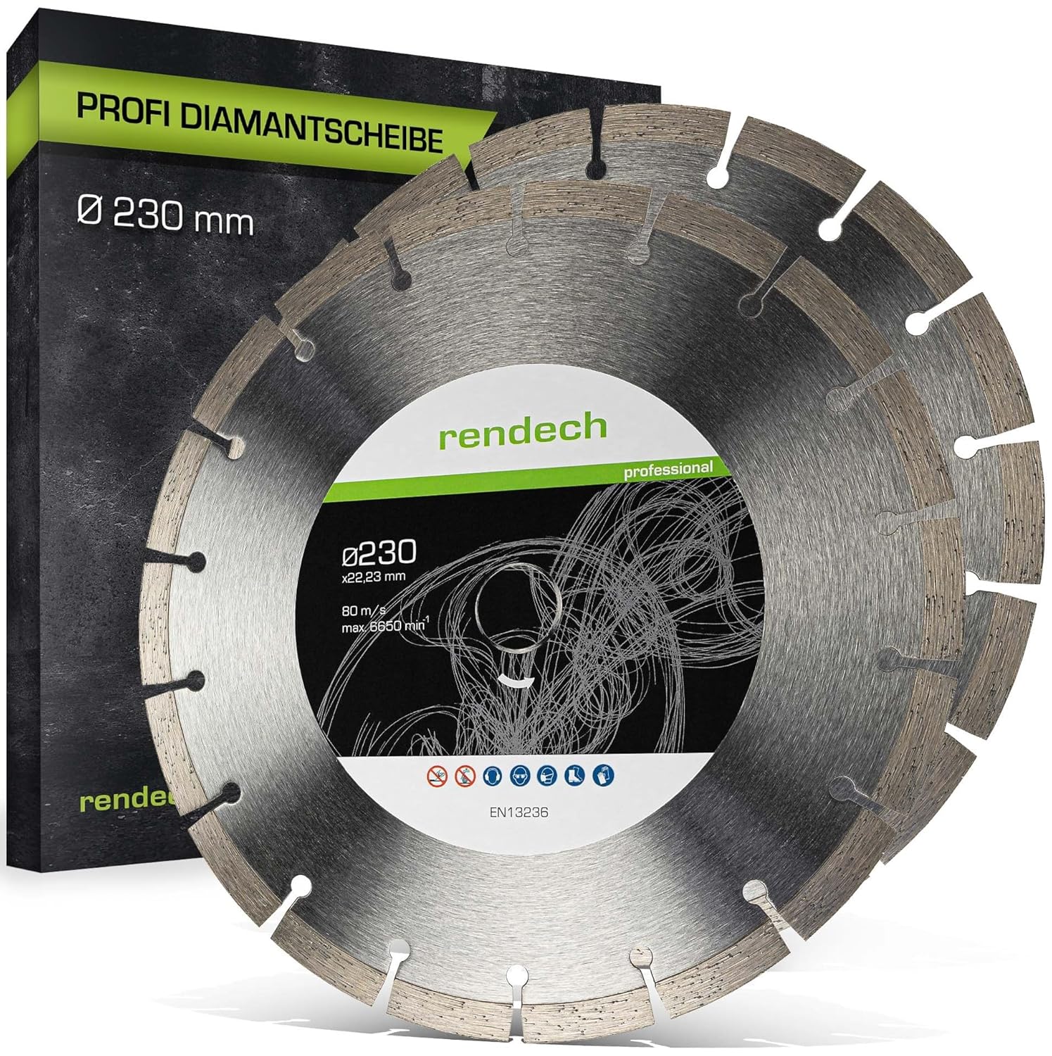 rendech Profi Diamantscheibe 230mm für Beton