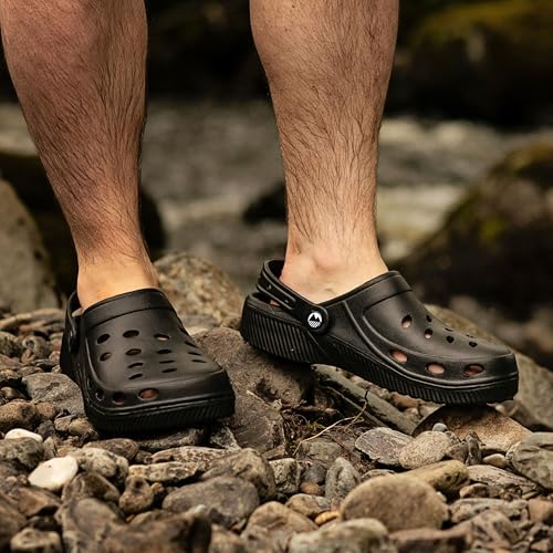 Detalle 2 de Lakeland Active Men's Silloth Lightweight Ventilated Clogs - Black, 9 UK