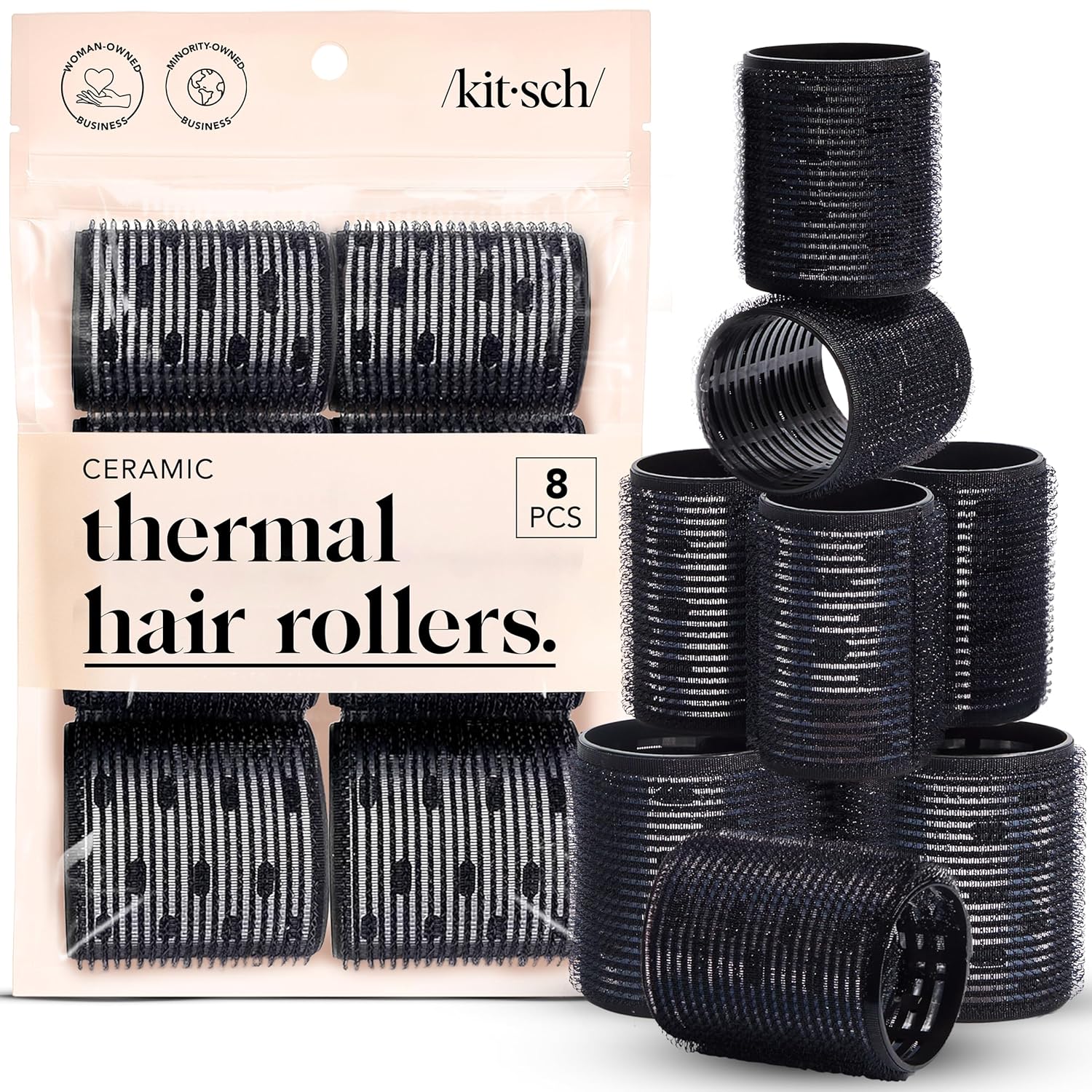 Detalle de Kitsch Ceramic Thermal Hair Rollers 8pc ๐โ
