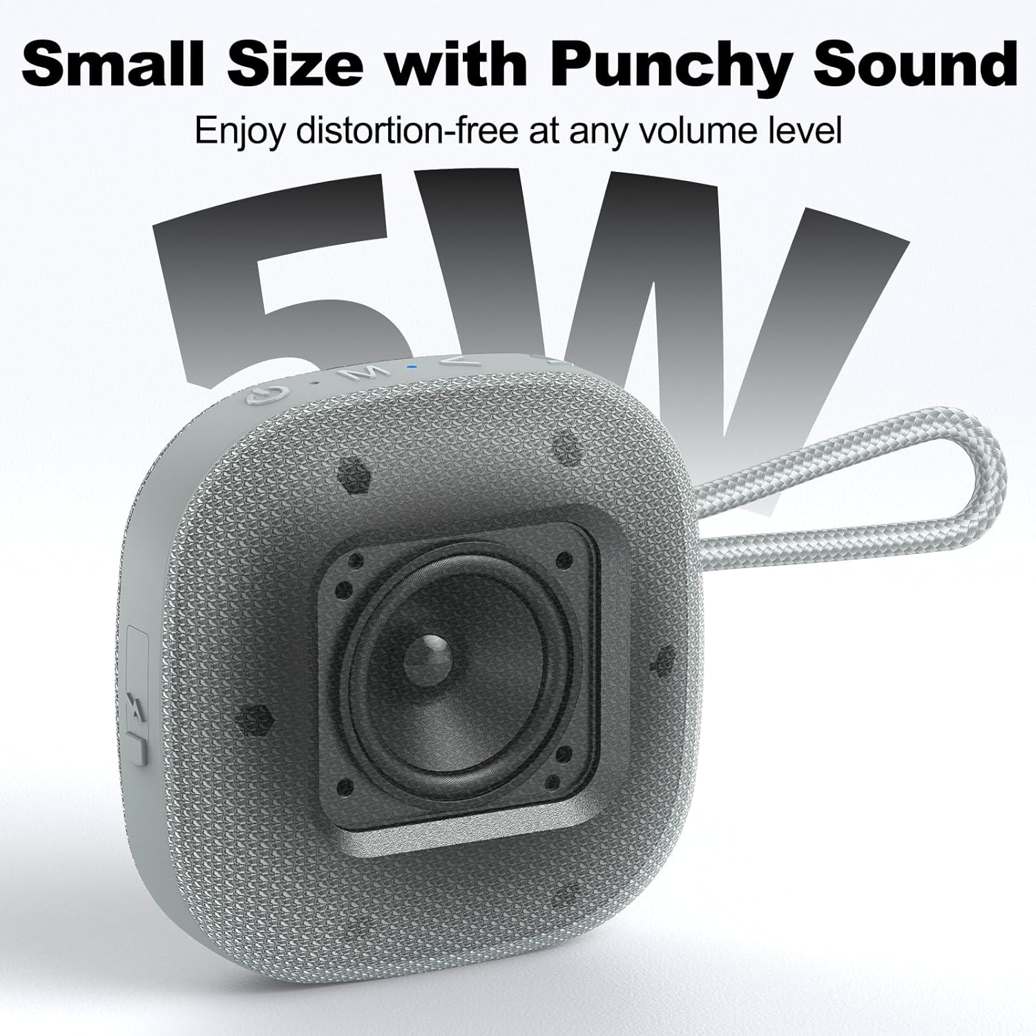 Detalle de Bobtot Portable Wireless Bluetooth Speakers (IPX7) with 16 Hours Playtime, Built-in Mic & TWS – Grey