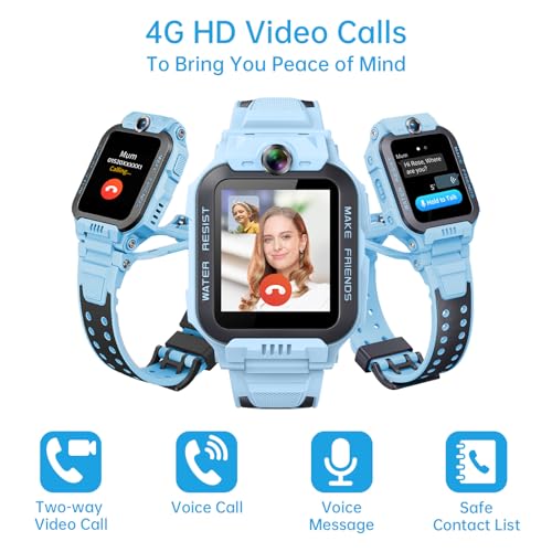 Thumbnail 1 de imoo Z7 smartwatch infantil con GPS y SIM 4G, video HD bidireccional y resistencia al agua IPX8 (Blue)