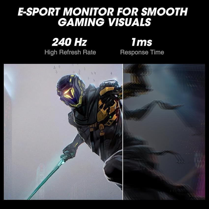 Detalle 2 de KOORUI Monitor 27" FHD 240 Hz para gaming