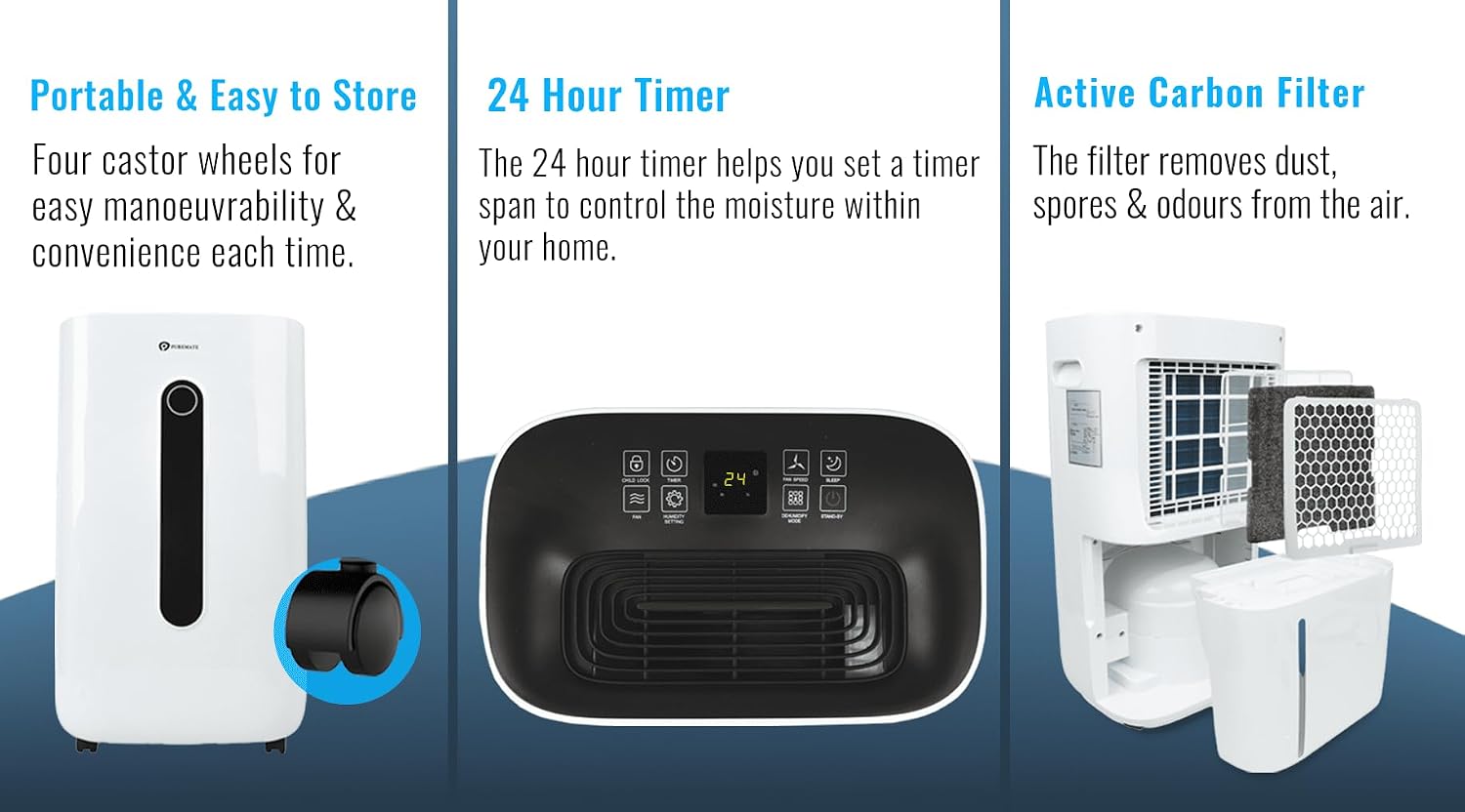 Thumbnail 5 de PureMate 20L Dehumidifier 6.5L Tank