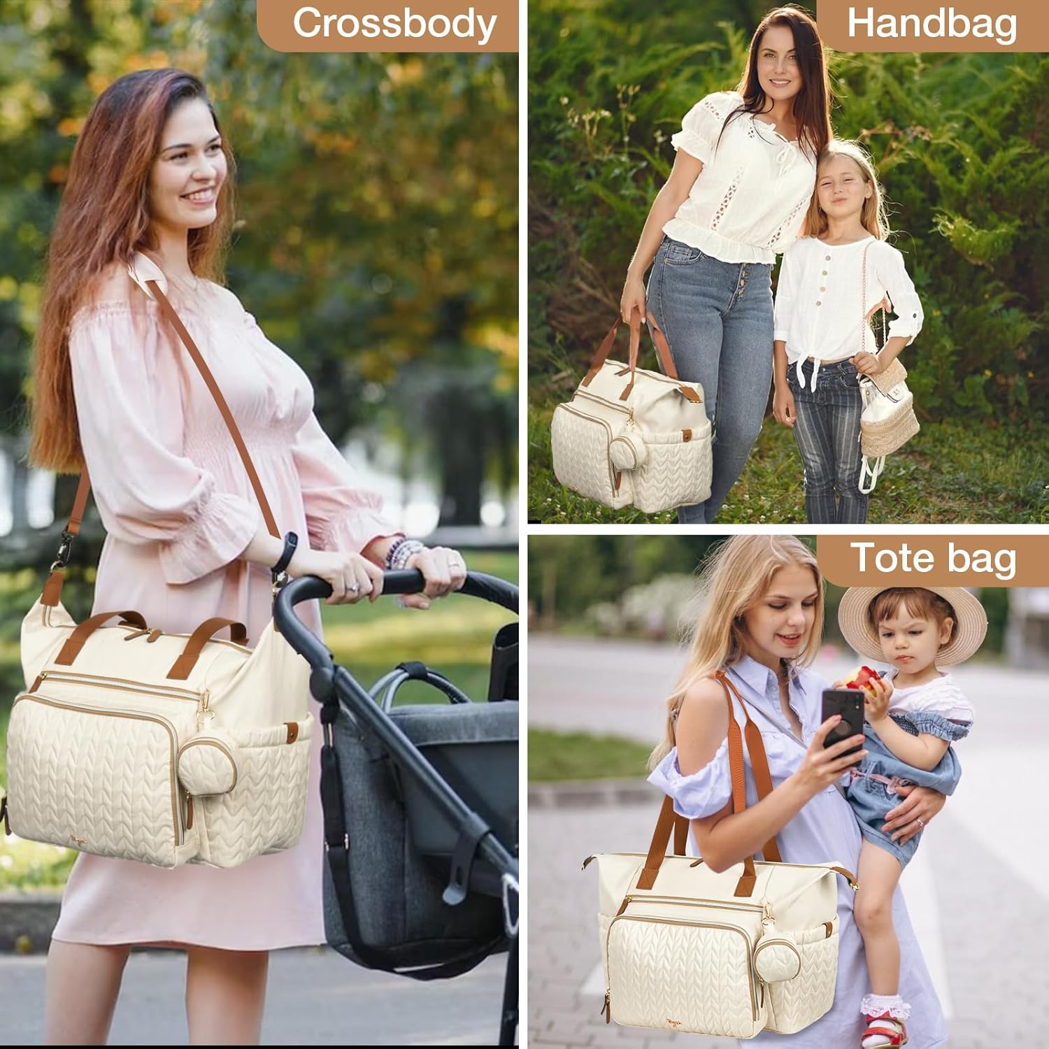 Thumbnail 1 de Tonyeee Wickeltasche mit Schnullertasche, Wickelunterlage und isolierten Fächern – multifunktionaler Wickelrucksack (Leopard)