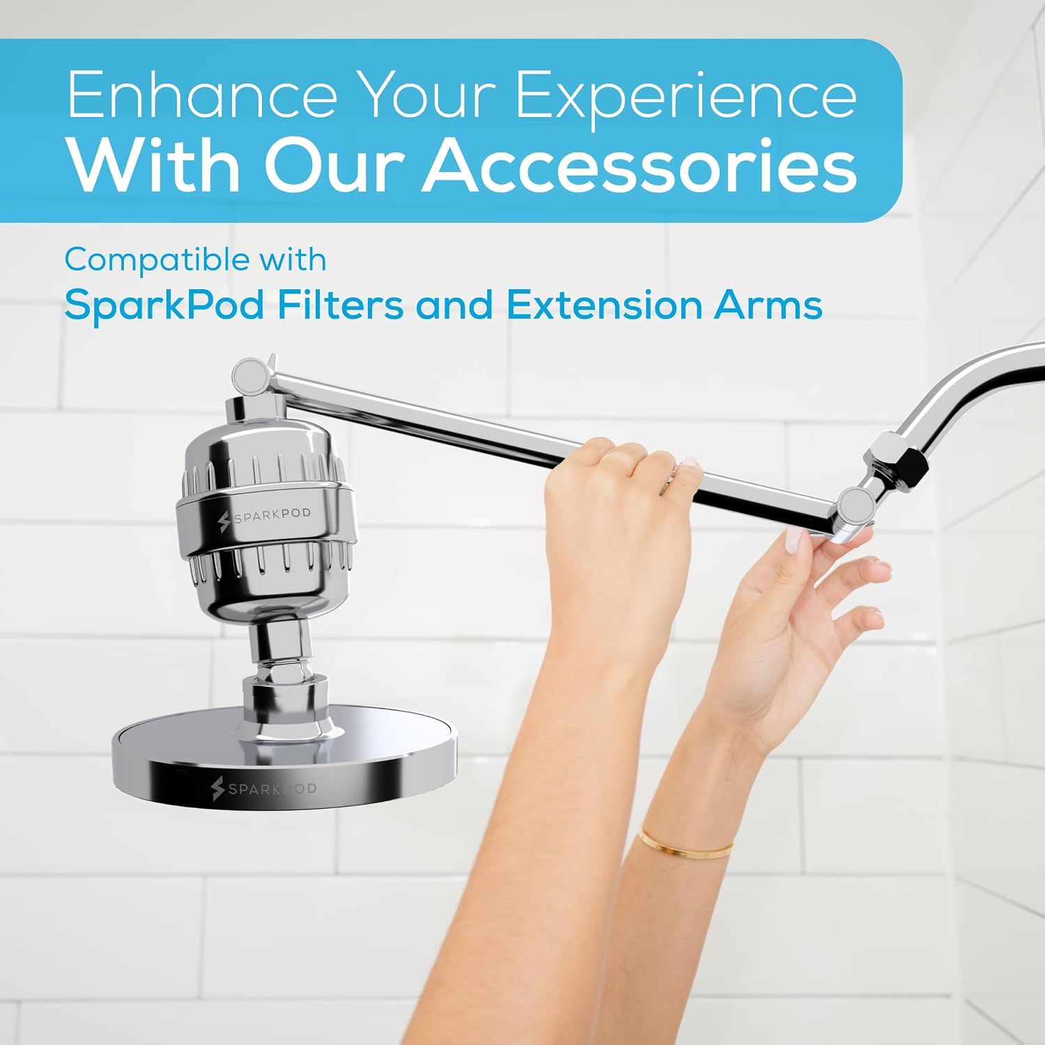 Thumbnail 5 de SparkPod Shower Head 6-inch Rain High Pressure