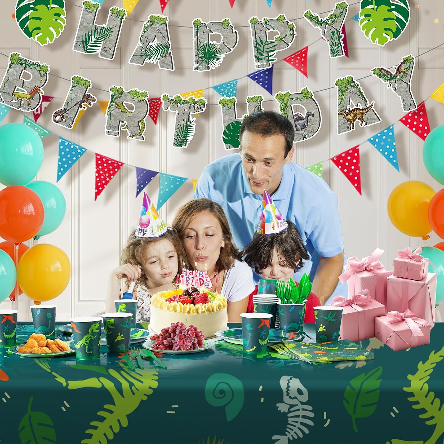Thumbnail 6 de Cecnamt Dinosaur Birthday Decorations (170-Piece Dino Party Supplies) for 24