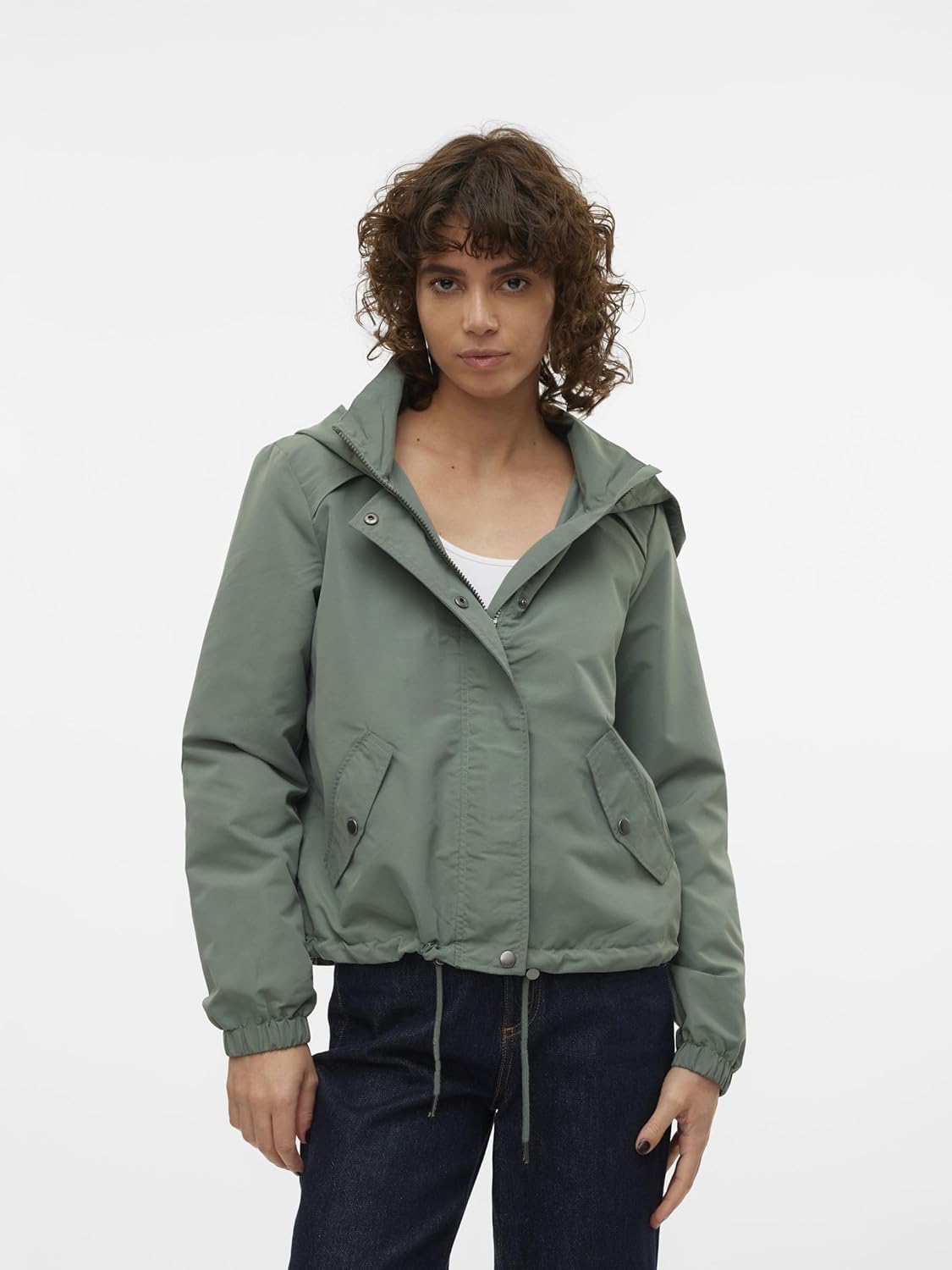 Detalle 2 de VERO MODA Langer Parka VMCZOA für Damen – mit elastischen Bündchen und Druckknopf-Taschen