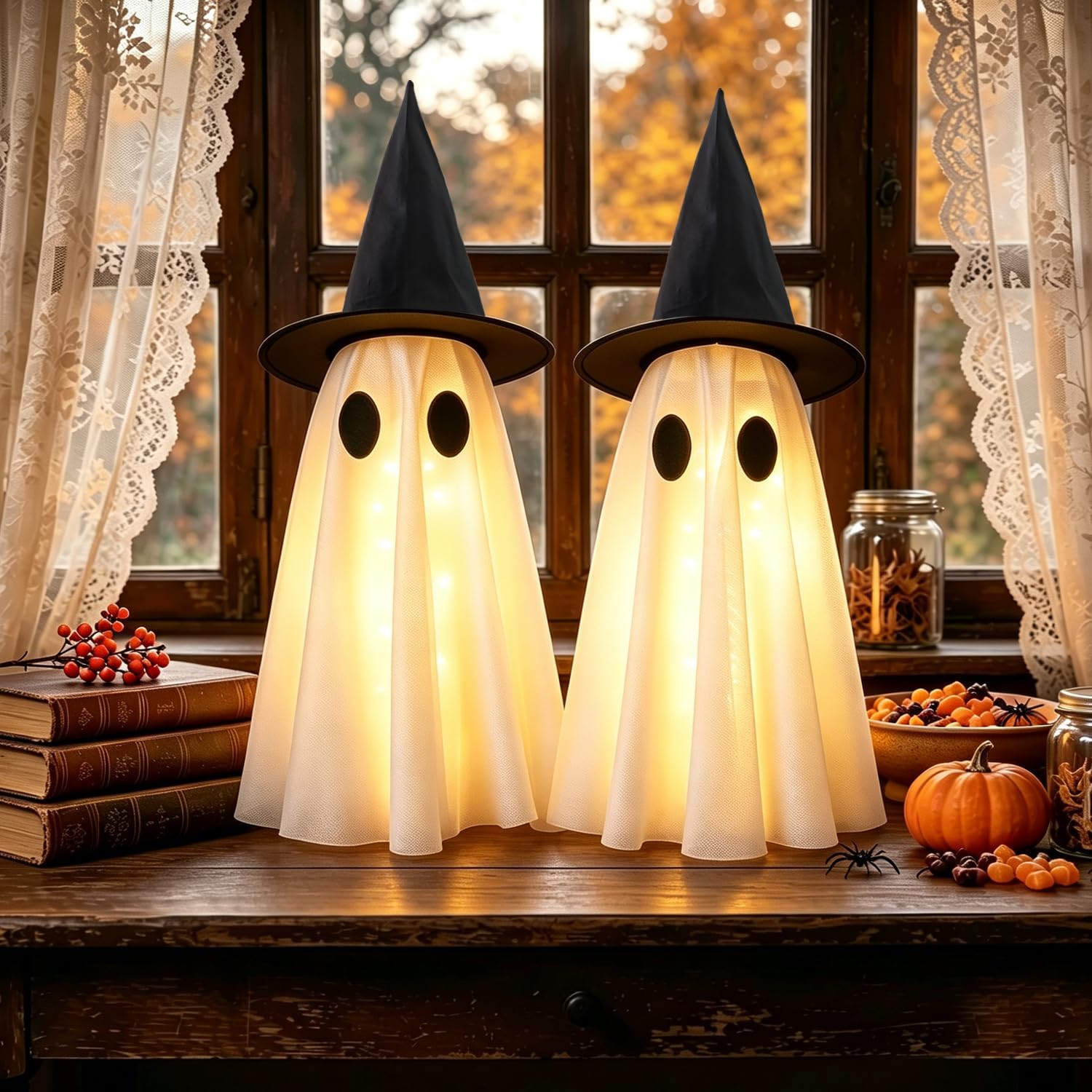 Thumbnail 2 de Light-Up Ghost Decorations Set of 2