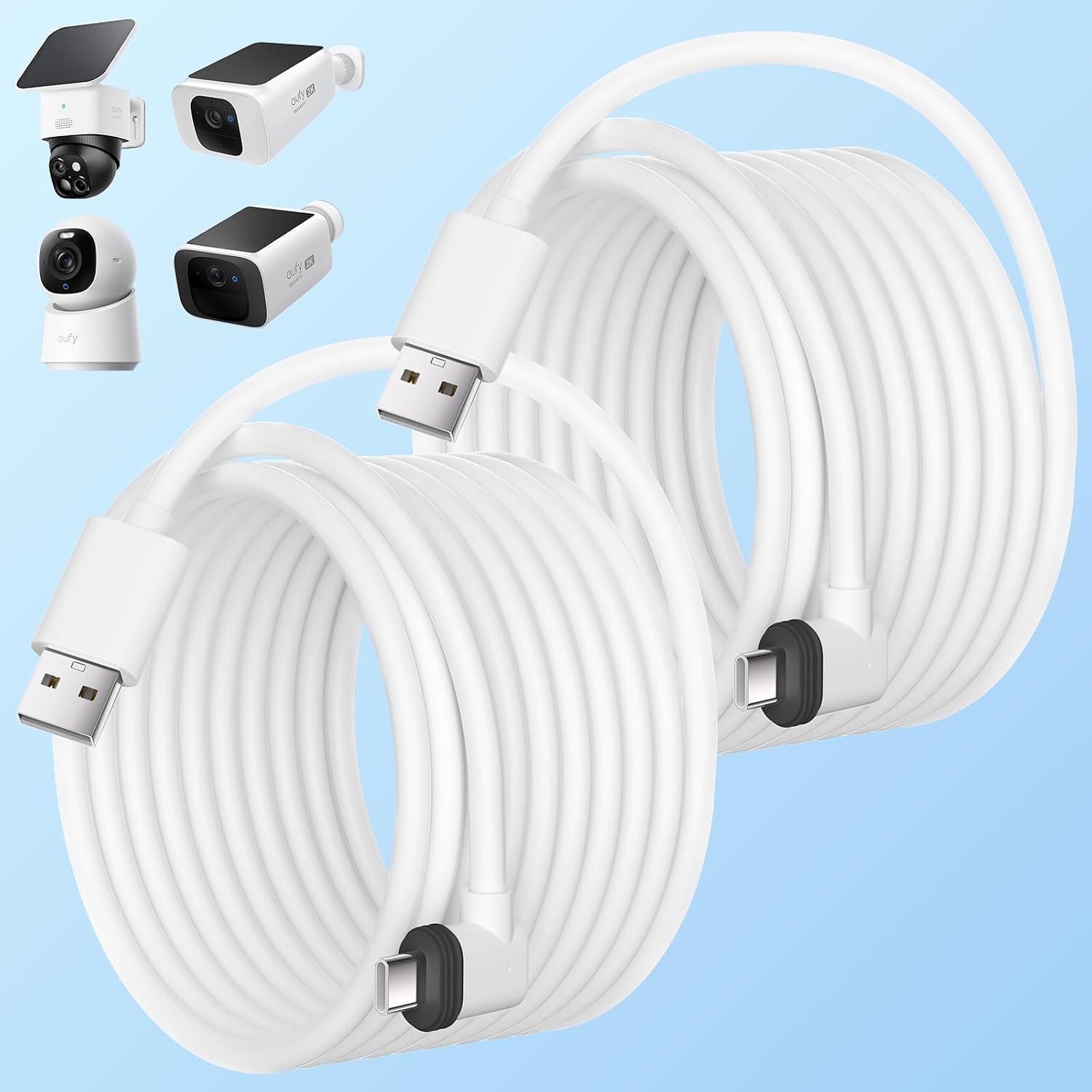 Detalle de Uogw Uogw-20FT-EUFY 防水USB Type-C延長充電ケーブル 20フィート 2本セット