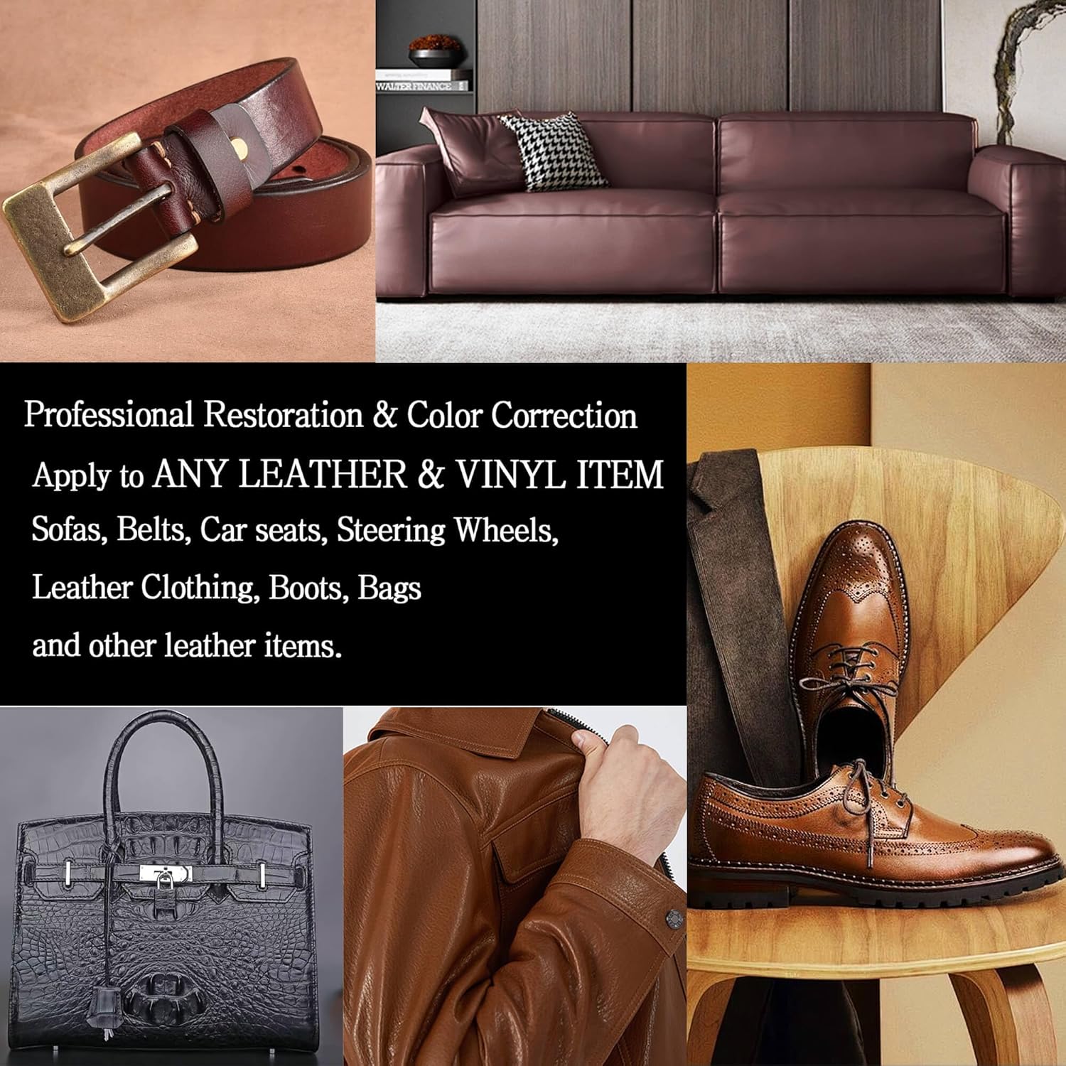 Thumbnail 3 de WERBME Leather Recoloring Balm & Color Restorer (Dark Brown) — multipurpose dye and paint for faded leather